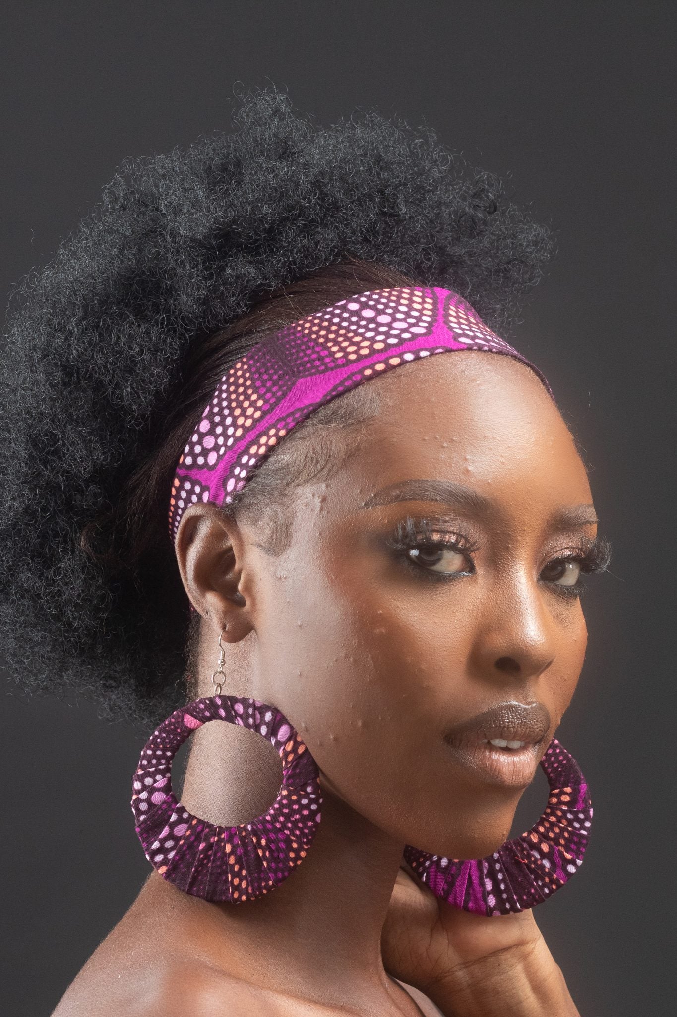 LOBA African Print Ankara Hoop Earrings