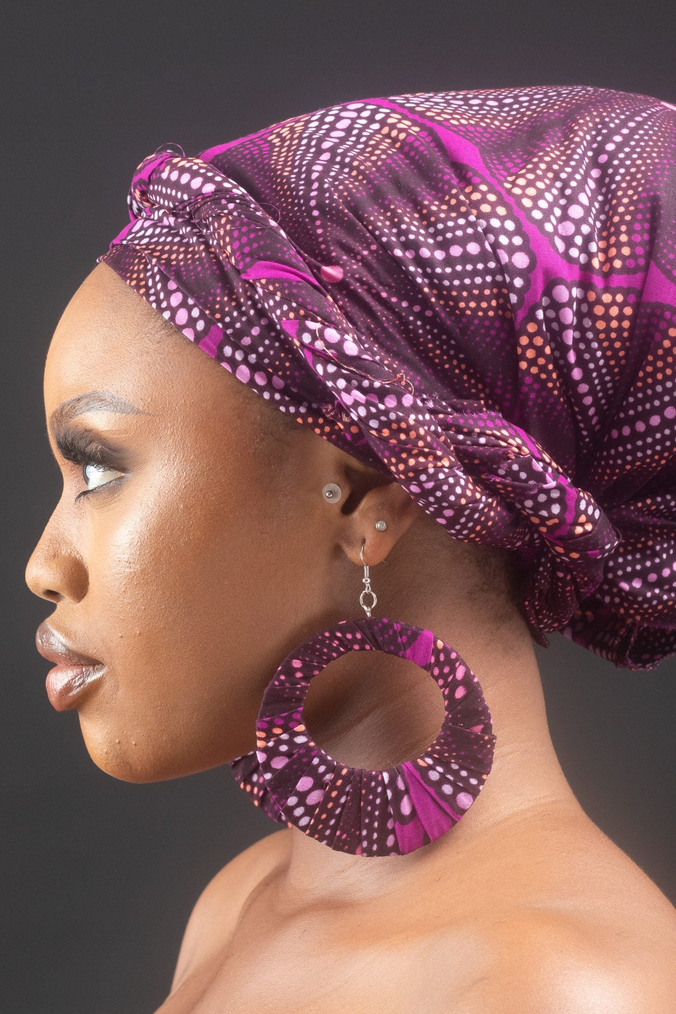 LOBA African Print Ankara Hoop Earrings