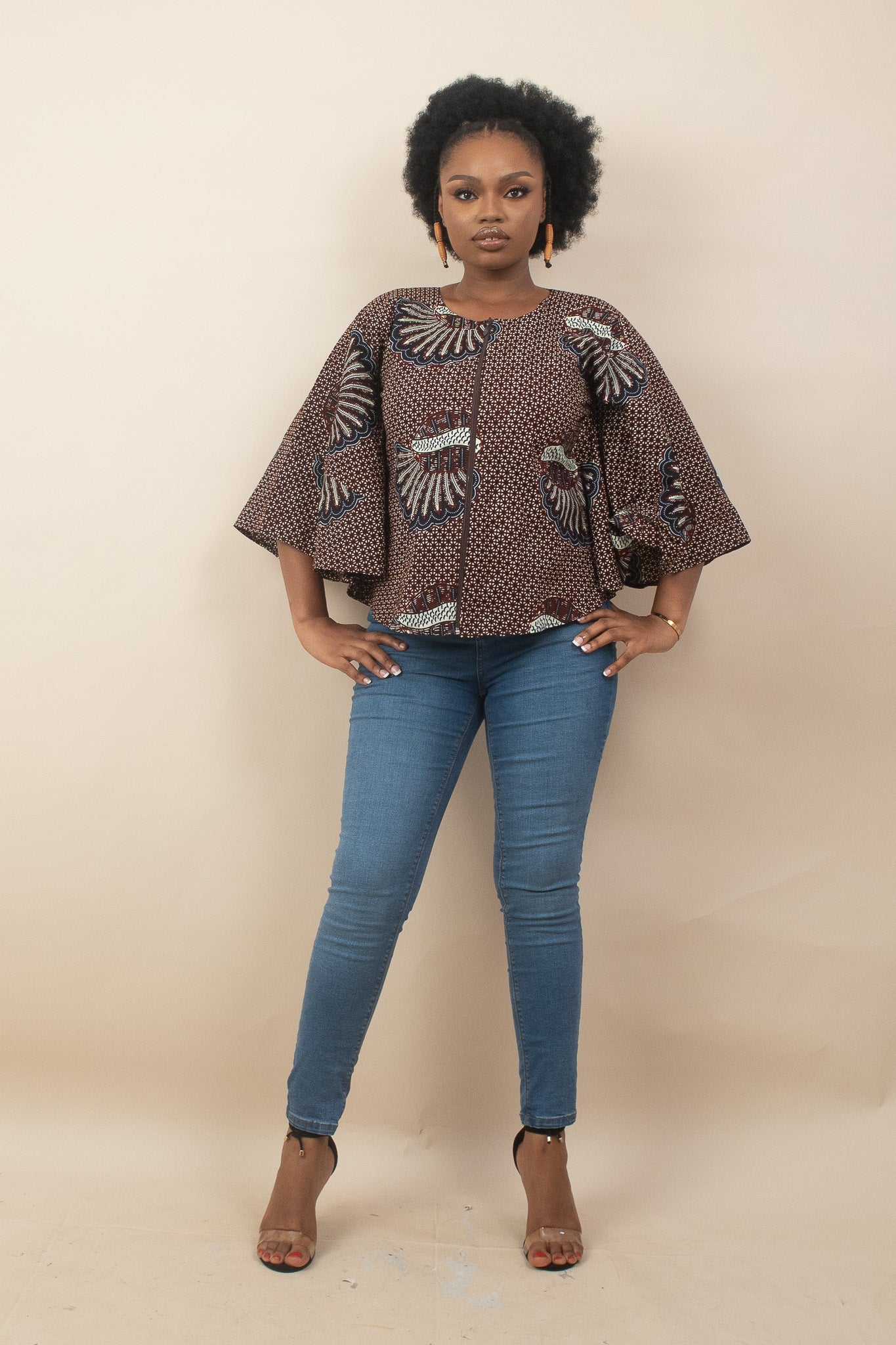 LOLIA African Print Ankara Cape Top