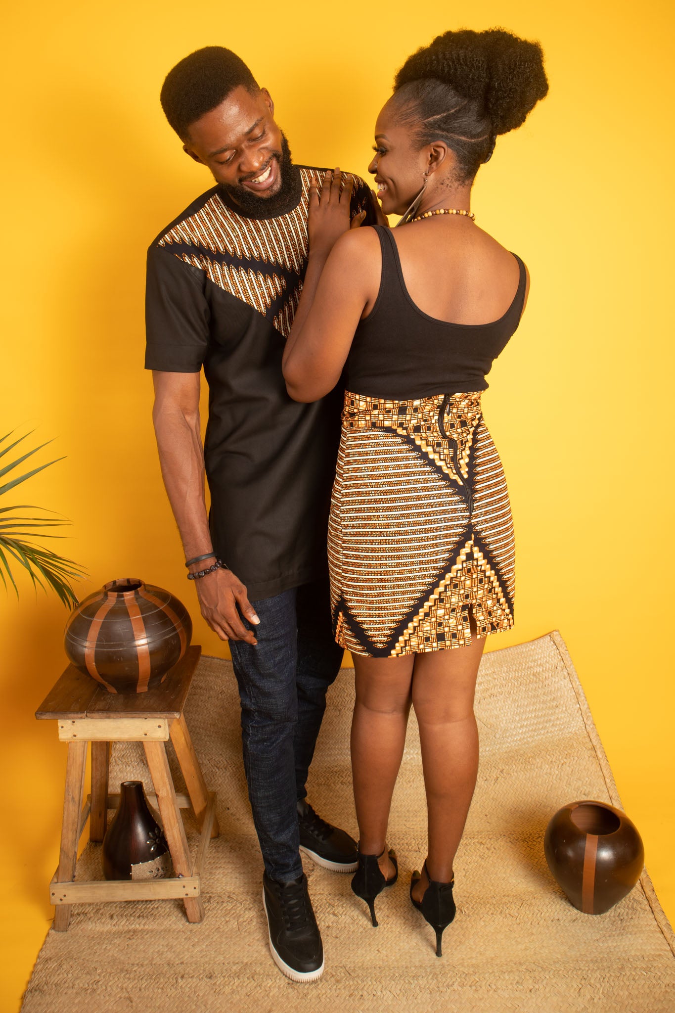 FISAYO African Print Ankara Mini Skirt