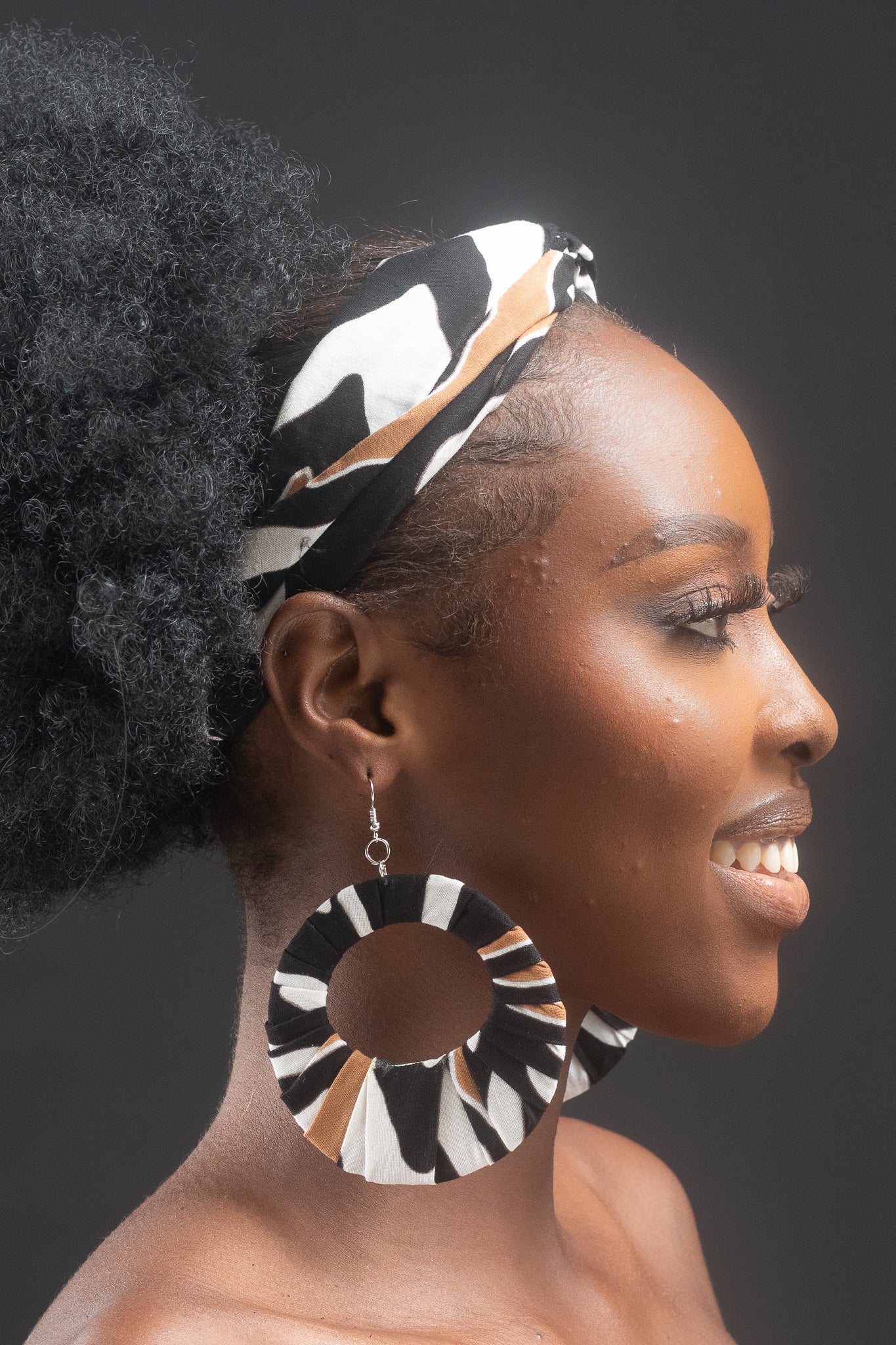 MFON African Print Ankara Hoop Earrings
