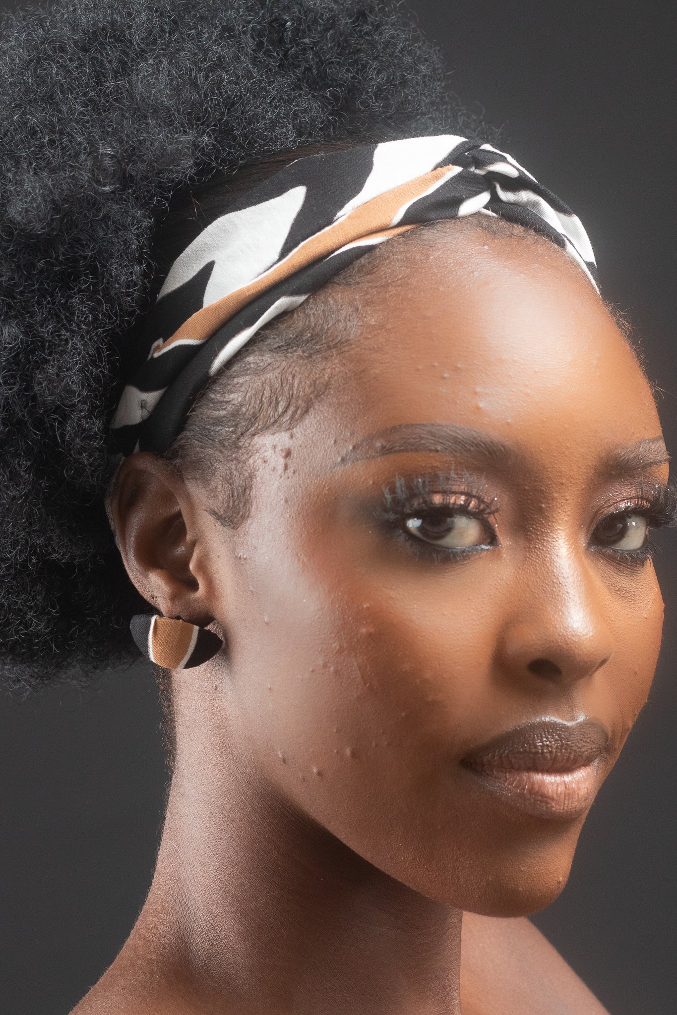 MFON African Print Ankara Button Earrings