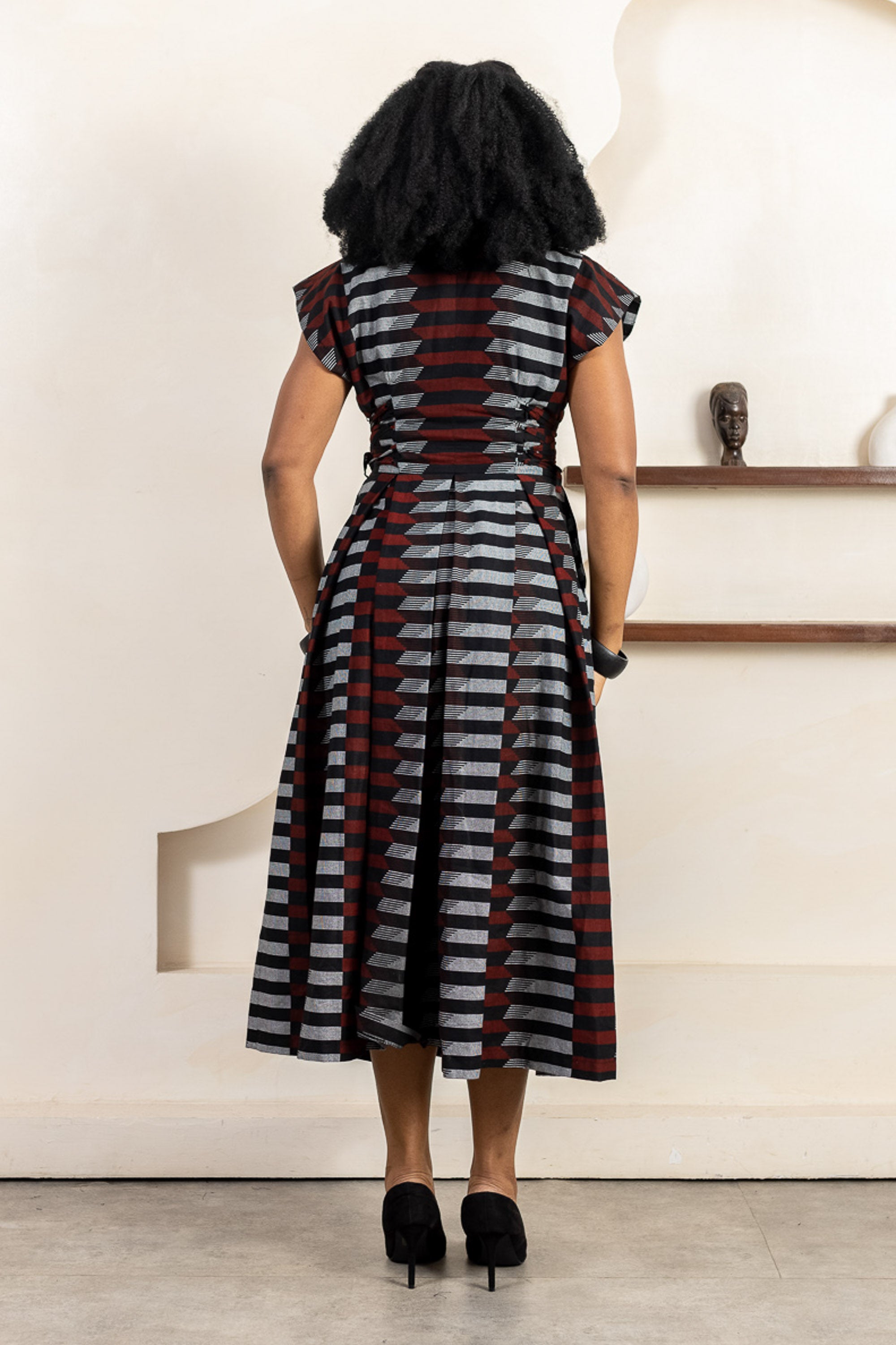MOYA Ankara Midi Shirt Dress - Women