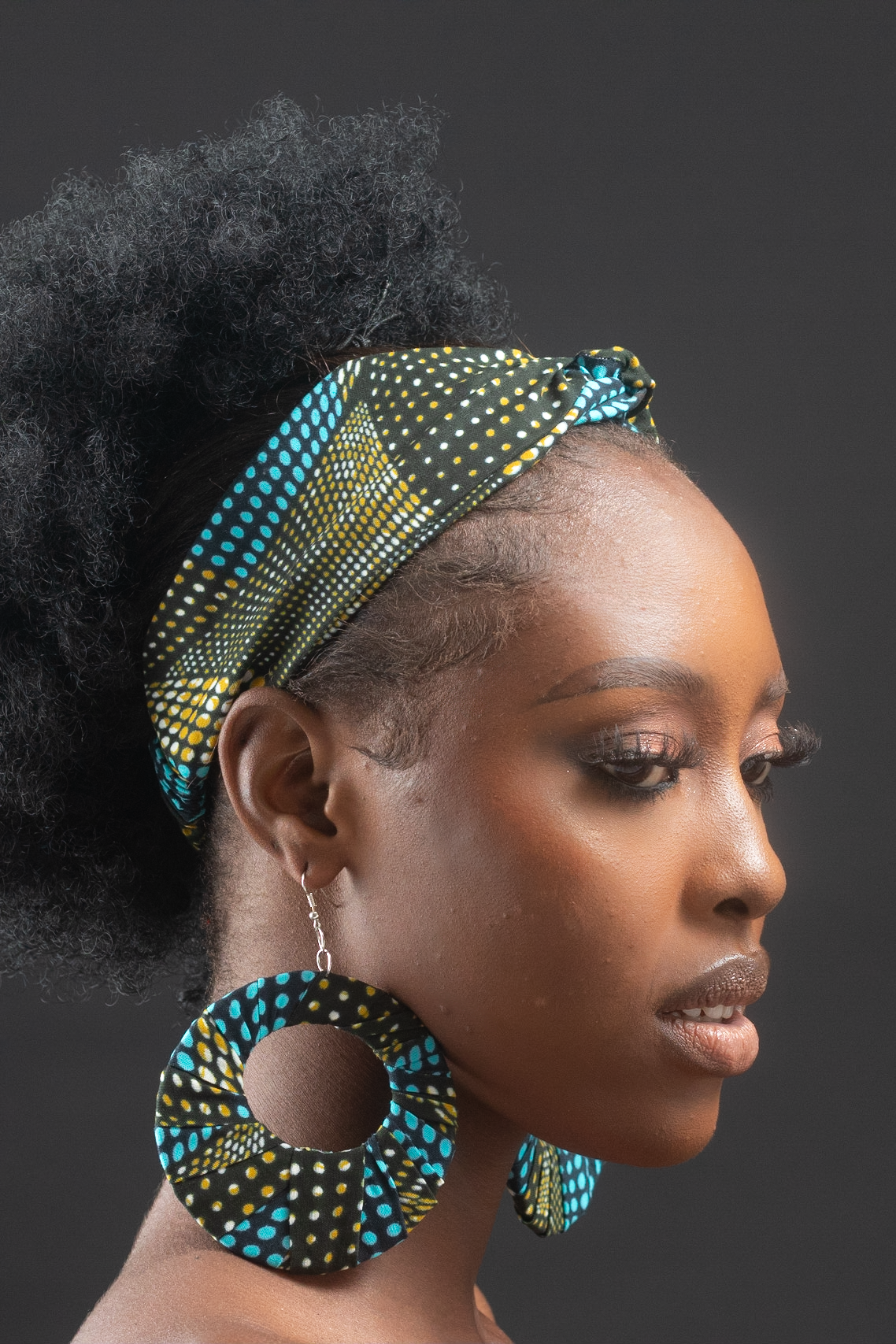 NATA African Print Ankara Hoop Earrings