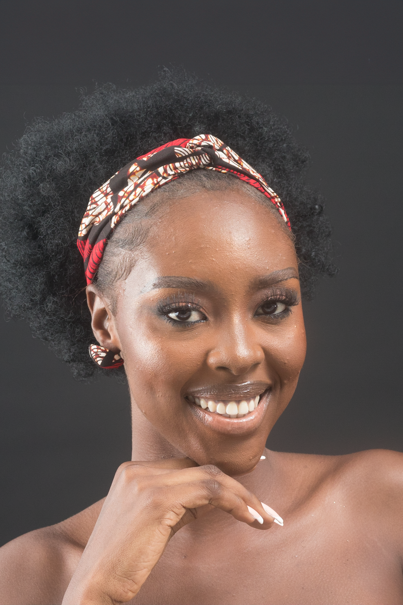 NEEMA African Print Ankara Button Earrings