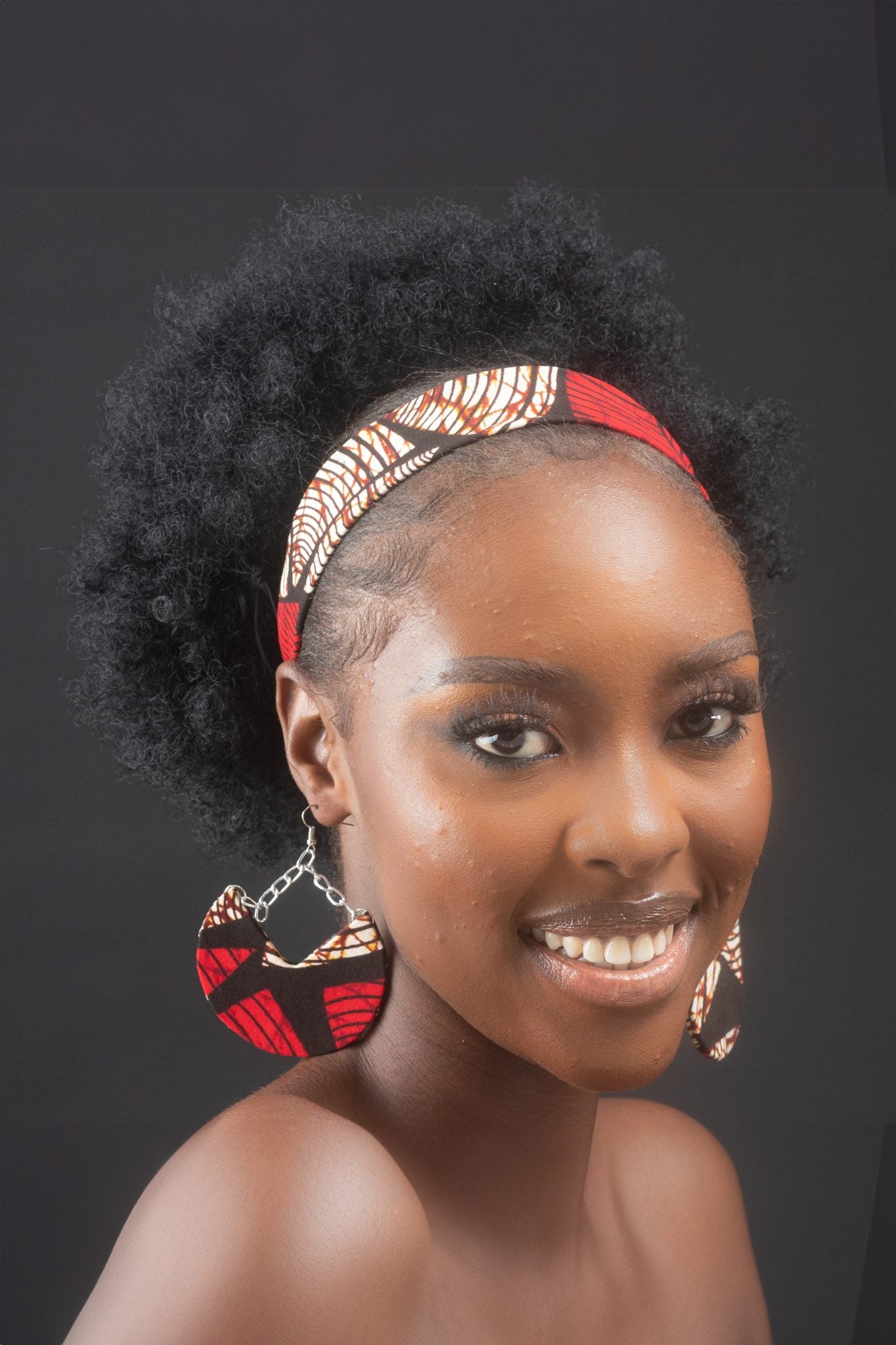 NEEMA African Print Ankara Chain Earrings