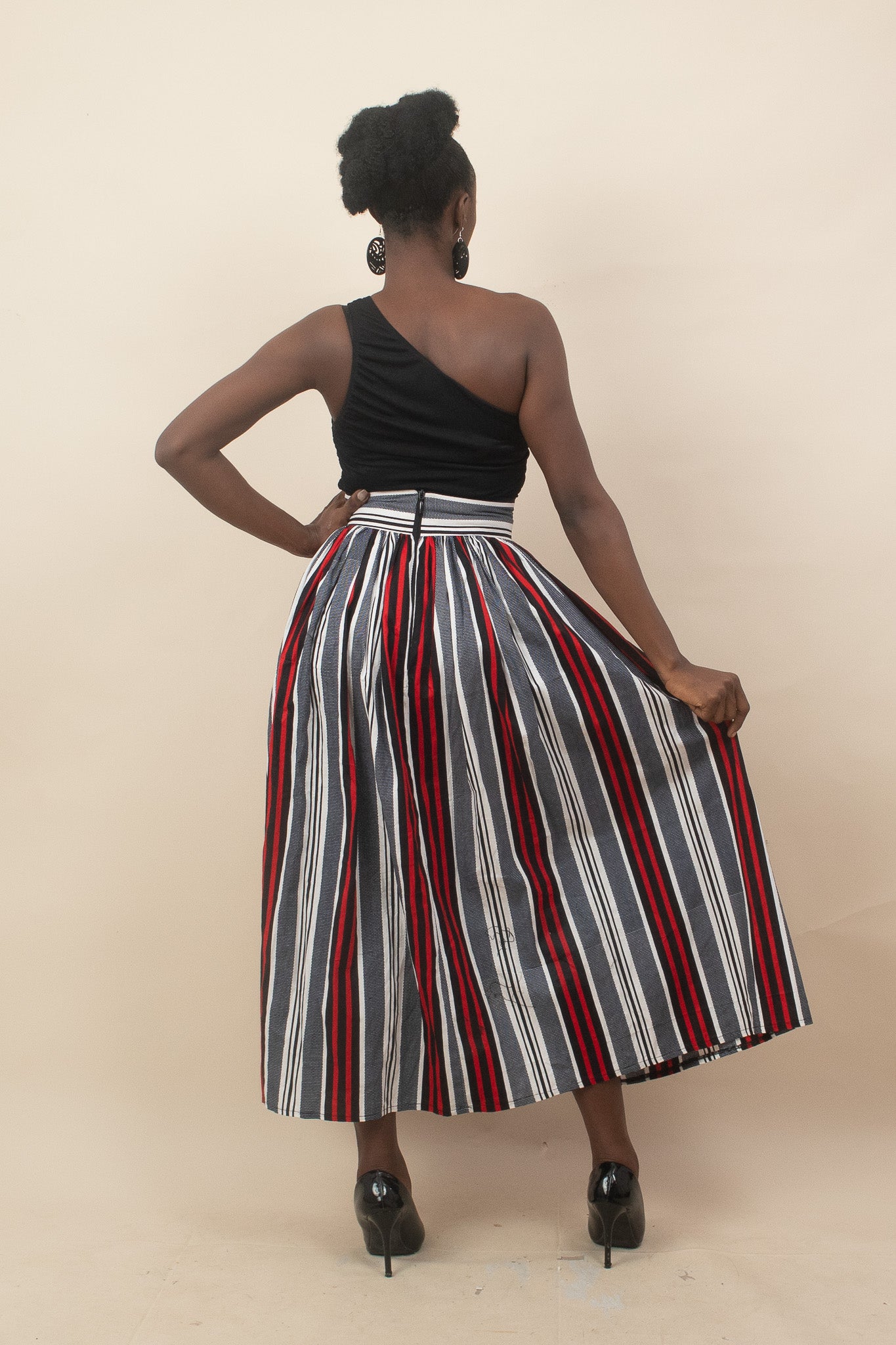 OSAYI African Print Midi Skirt