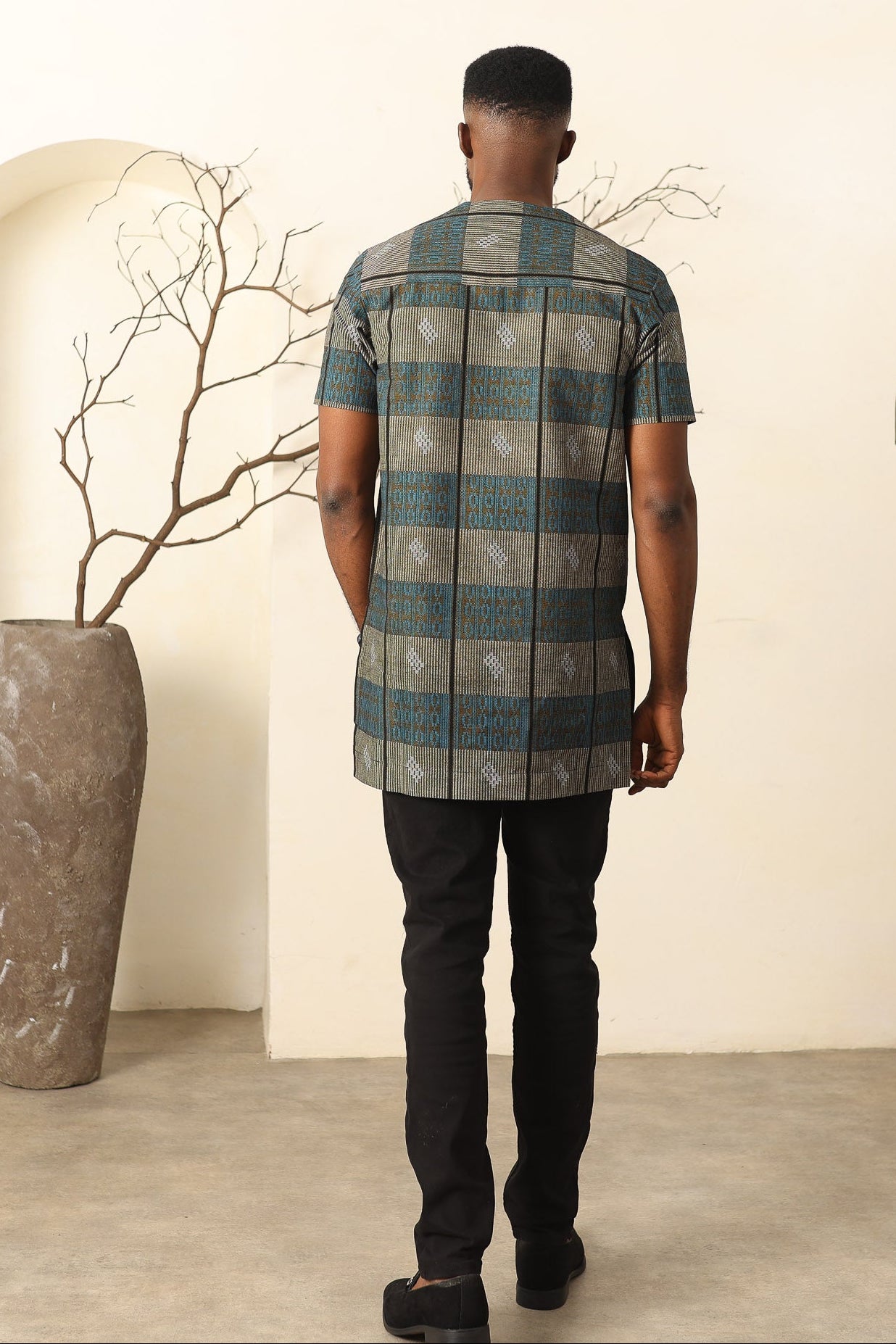 SEFU – Plain  Ankara Shirt