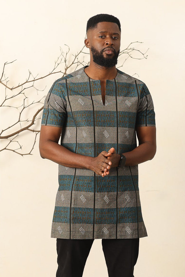 SEFU – Plain  Ankara Shirt