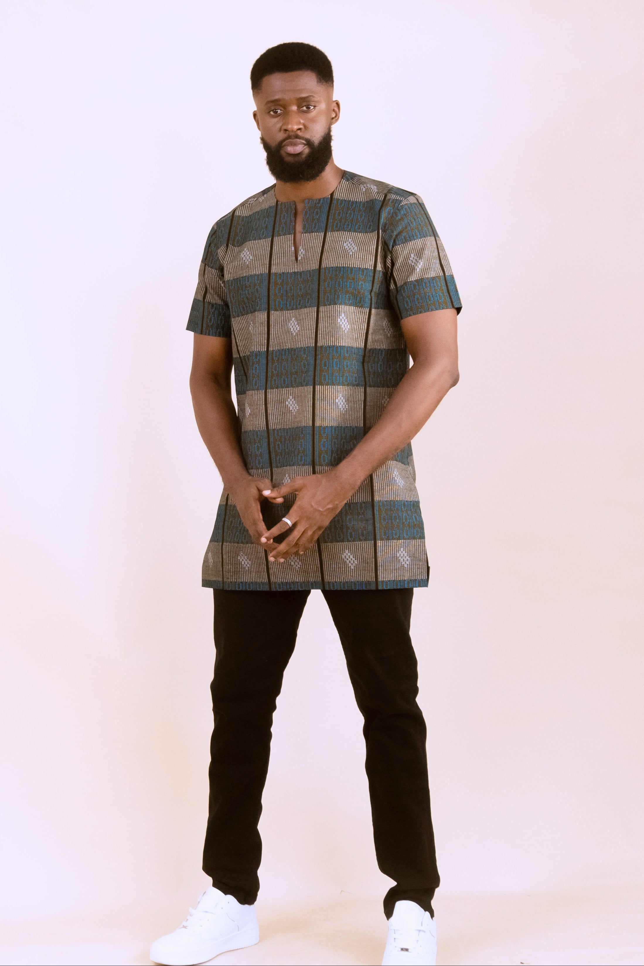 SEFU – Plain  Ankara Shirt