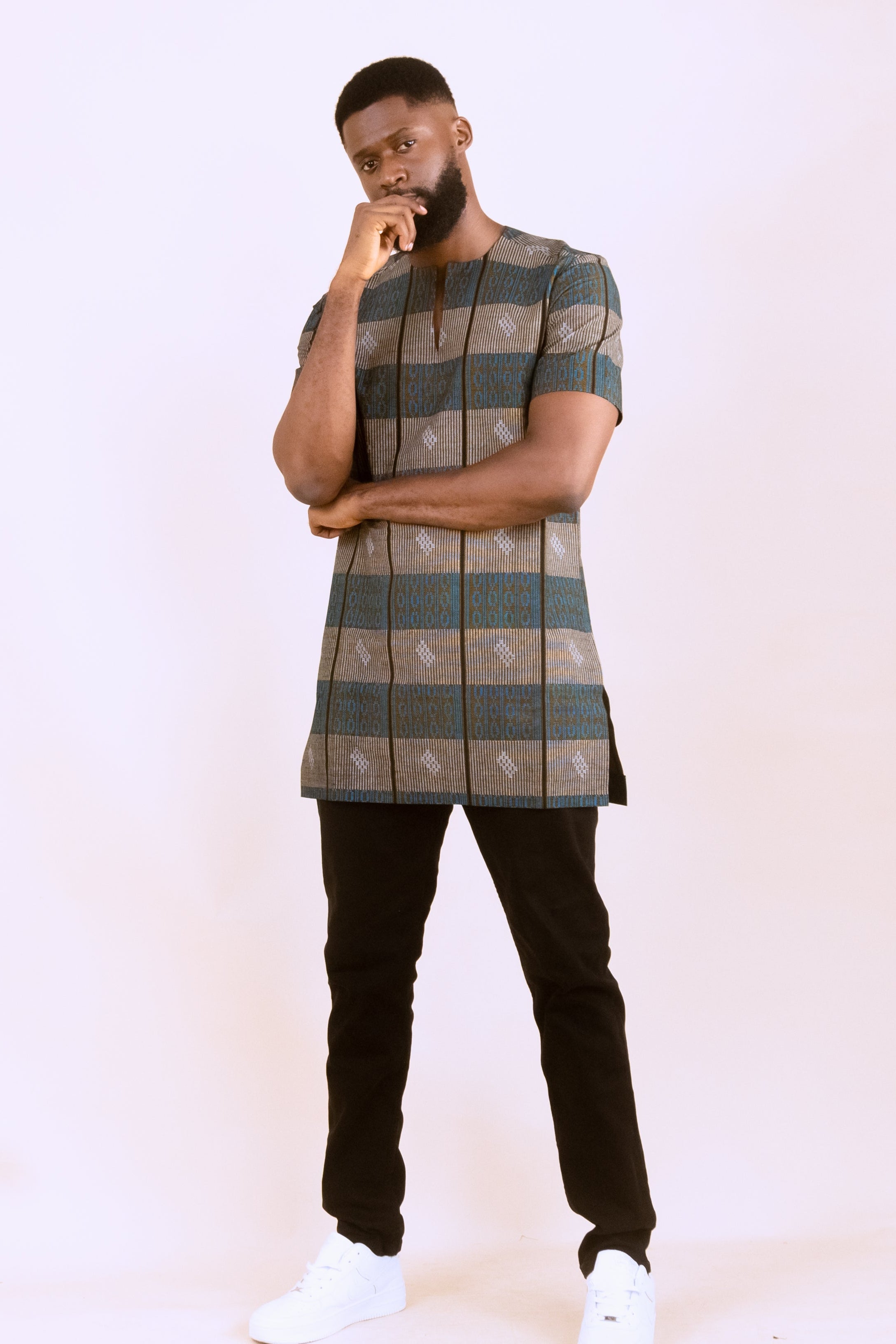 SEFU – Plain  Ankara Shirt