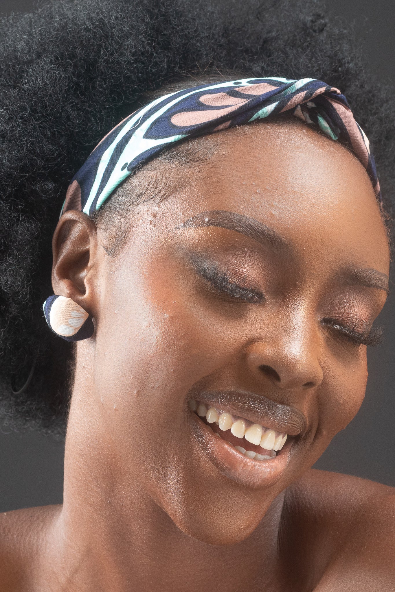 SIMI African Print Ankara Button Earrings
