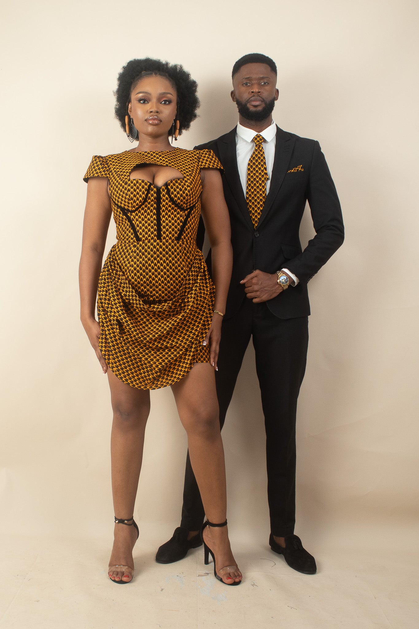 TAJU African Print Tie
