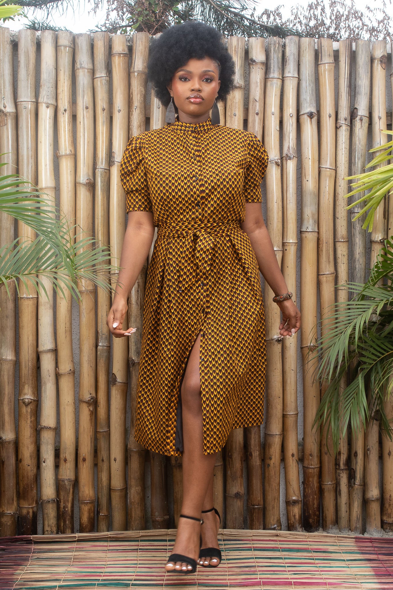 TAJU African Print Ankara Shirt Dress
