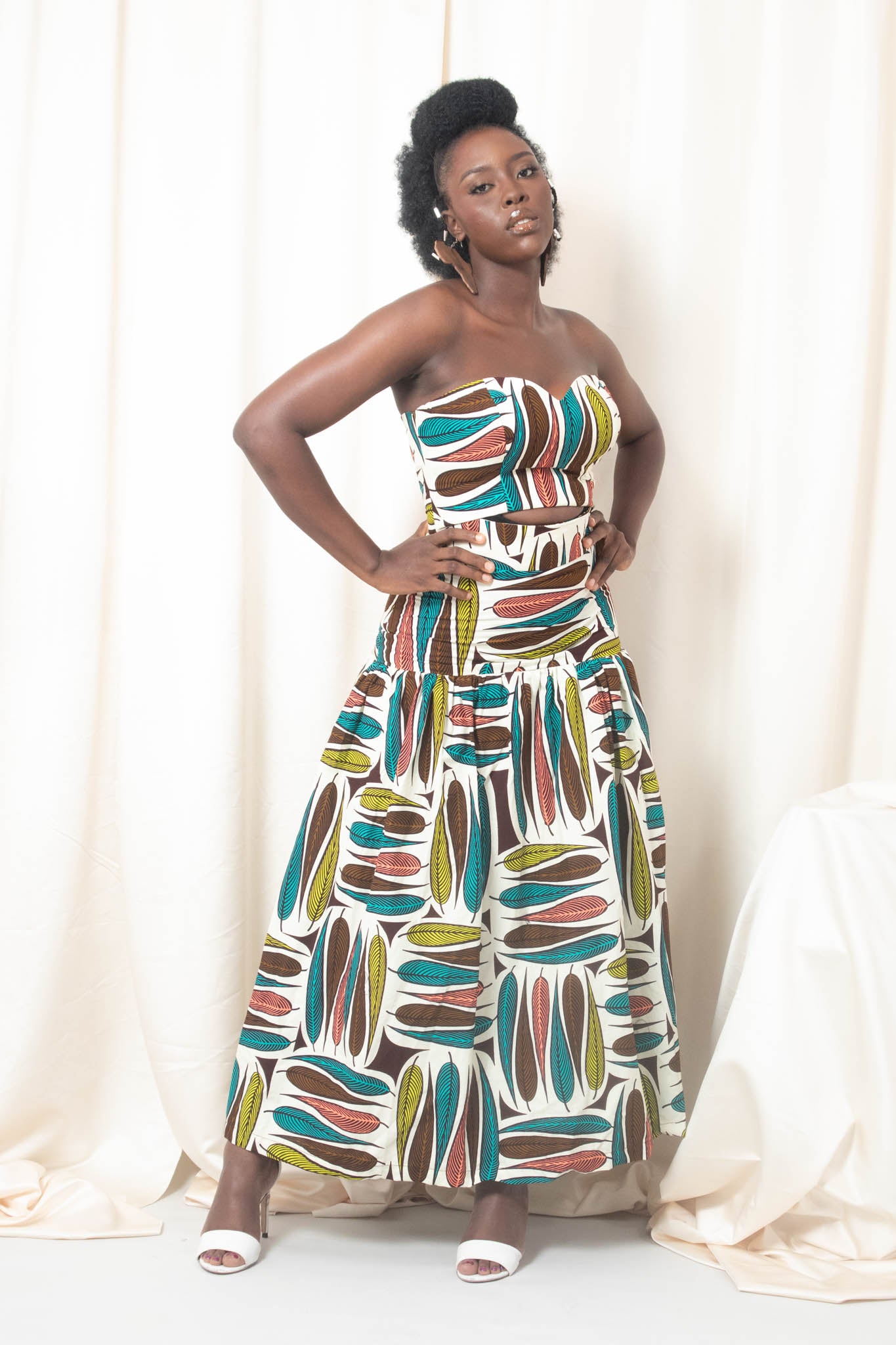 XHOSA African Print Tiered Maxi Skirt