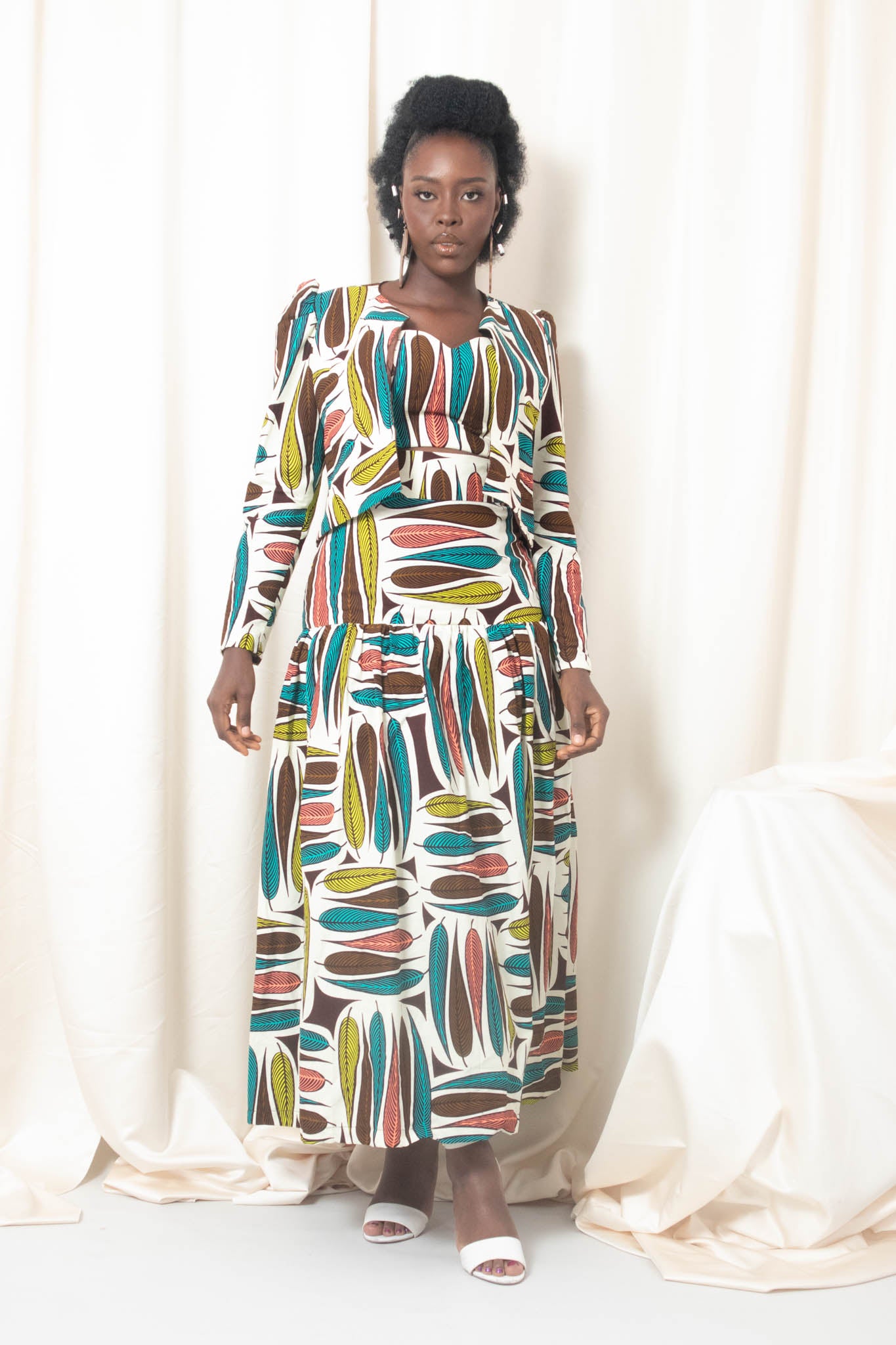 XHOSA African Print Tiered Maxi Skirt