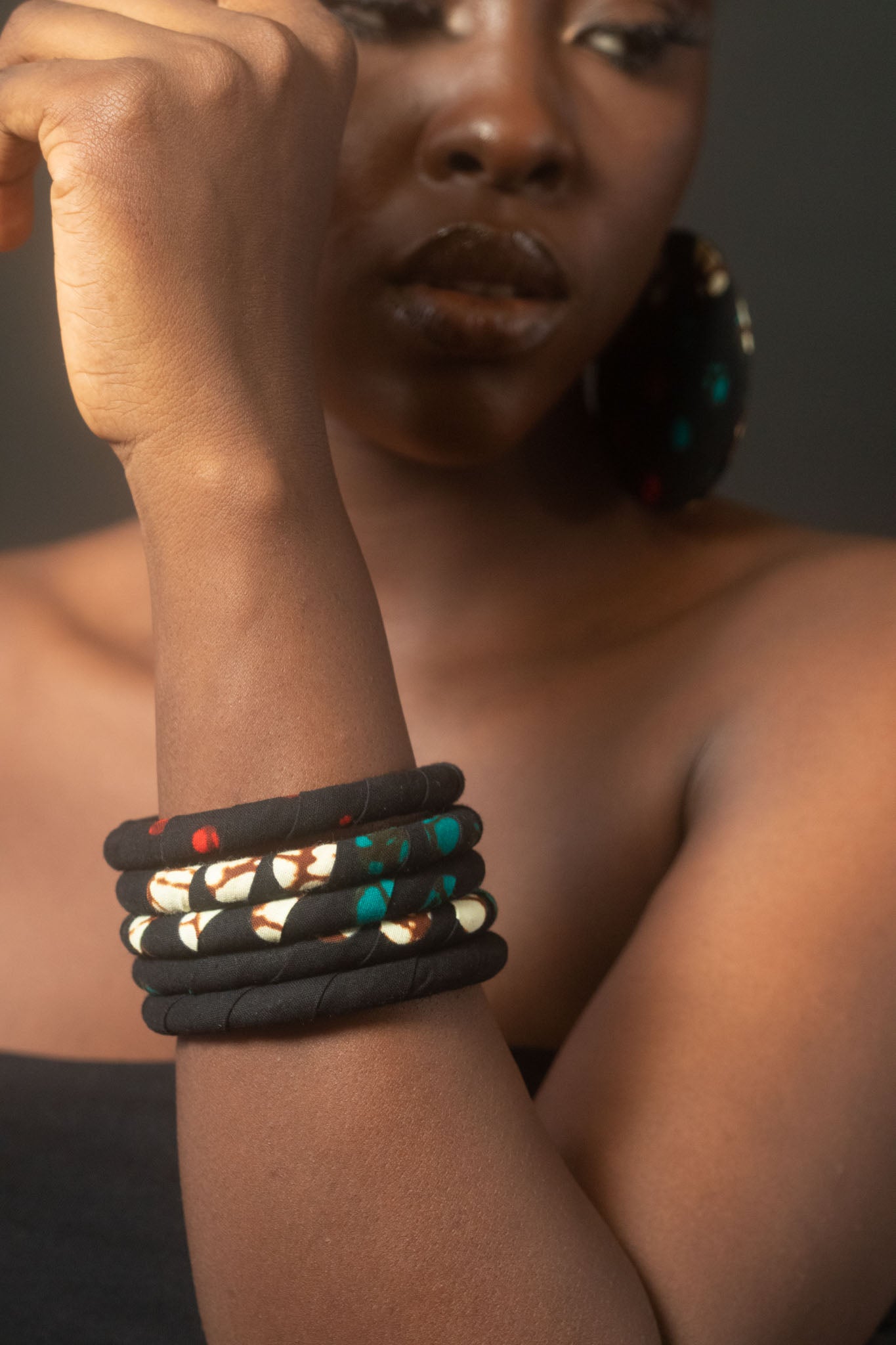YEMI African Print Ankara Bangle Set