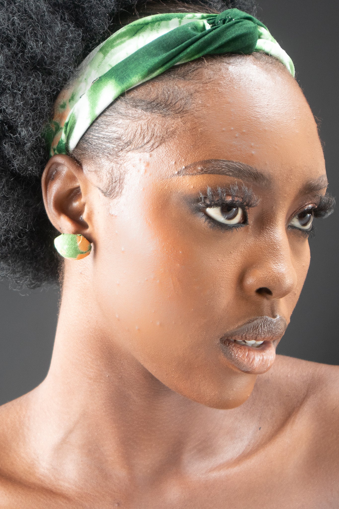 ZARAH African Print Ankara Button Earrings