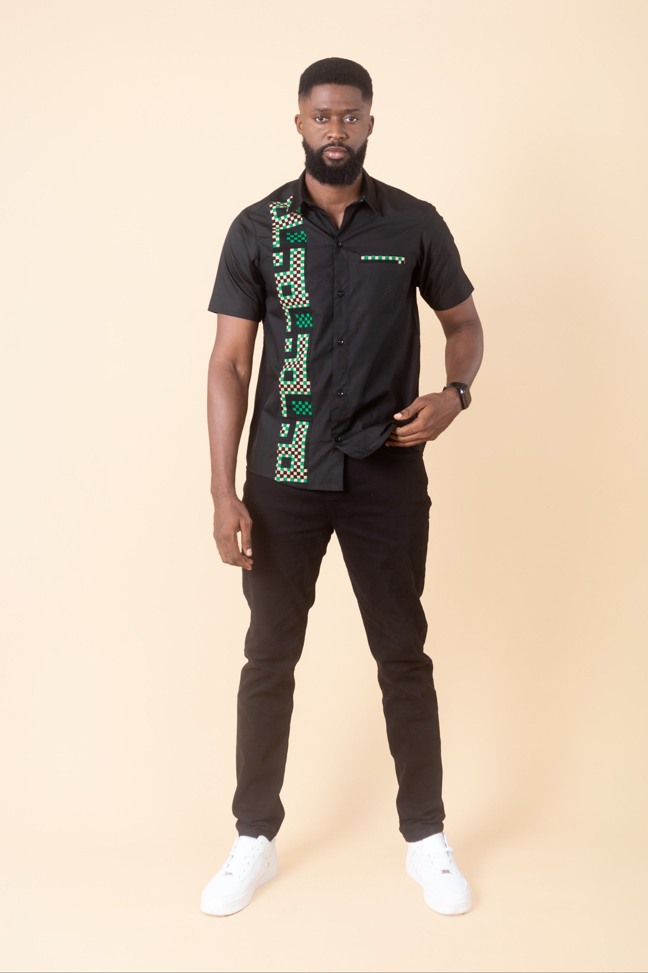 ALASSANE – Ankara African Print Short Sleeve Shirt