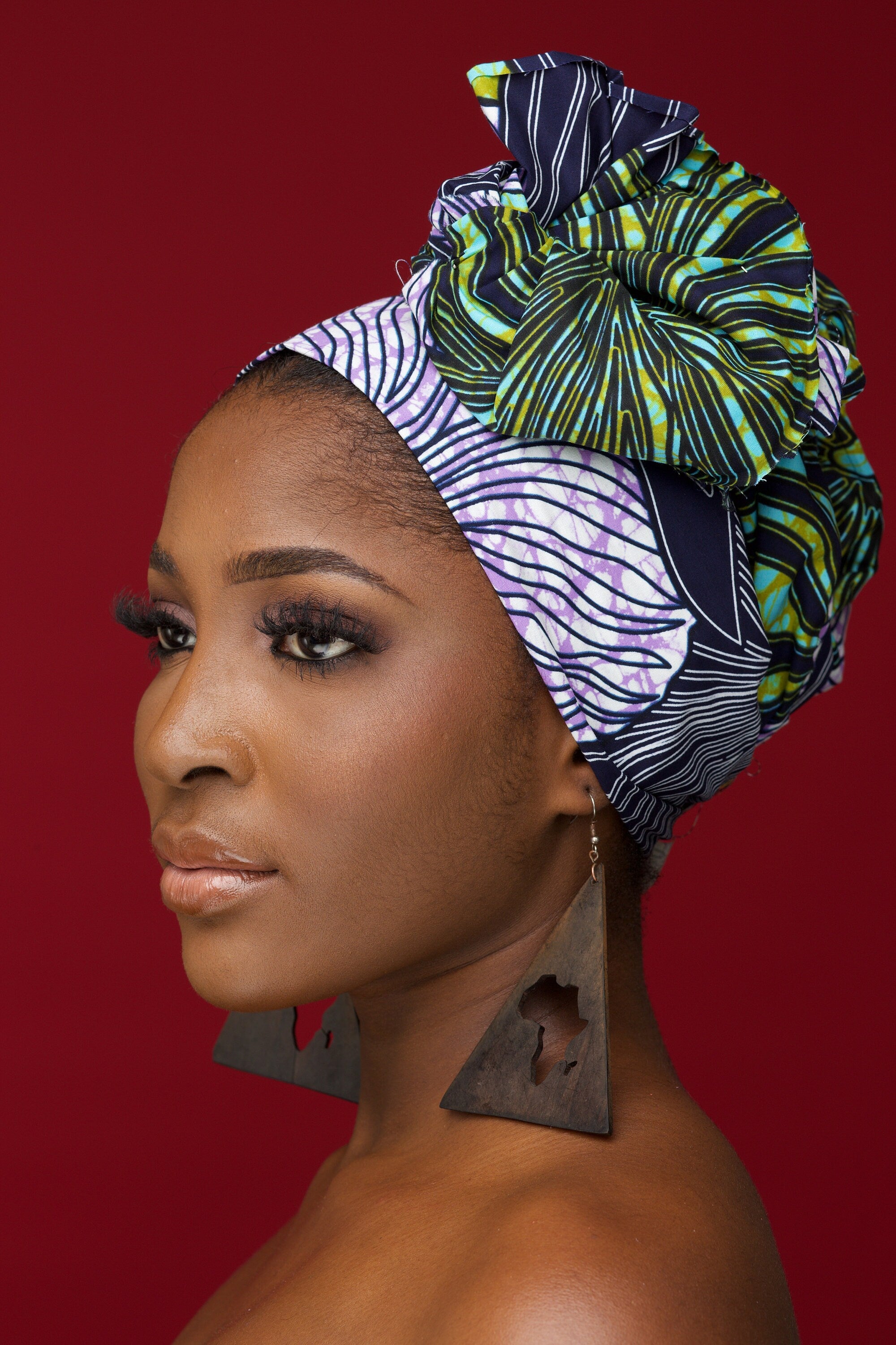 IFEDE Ankara Head Wrap — African print head wrap by Naborhi