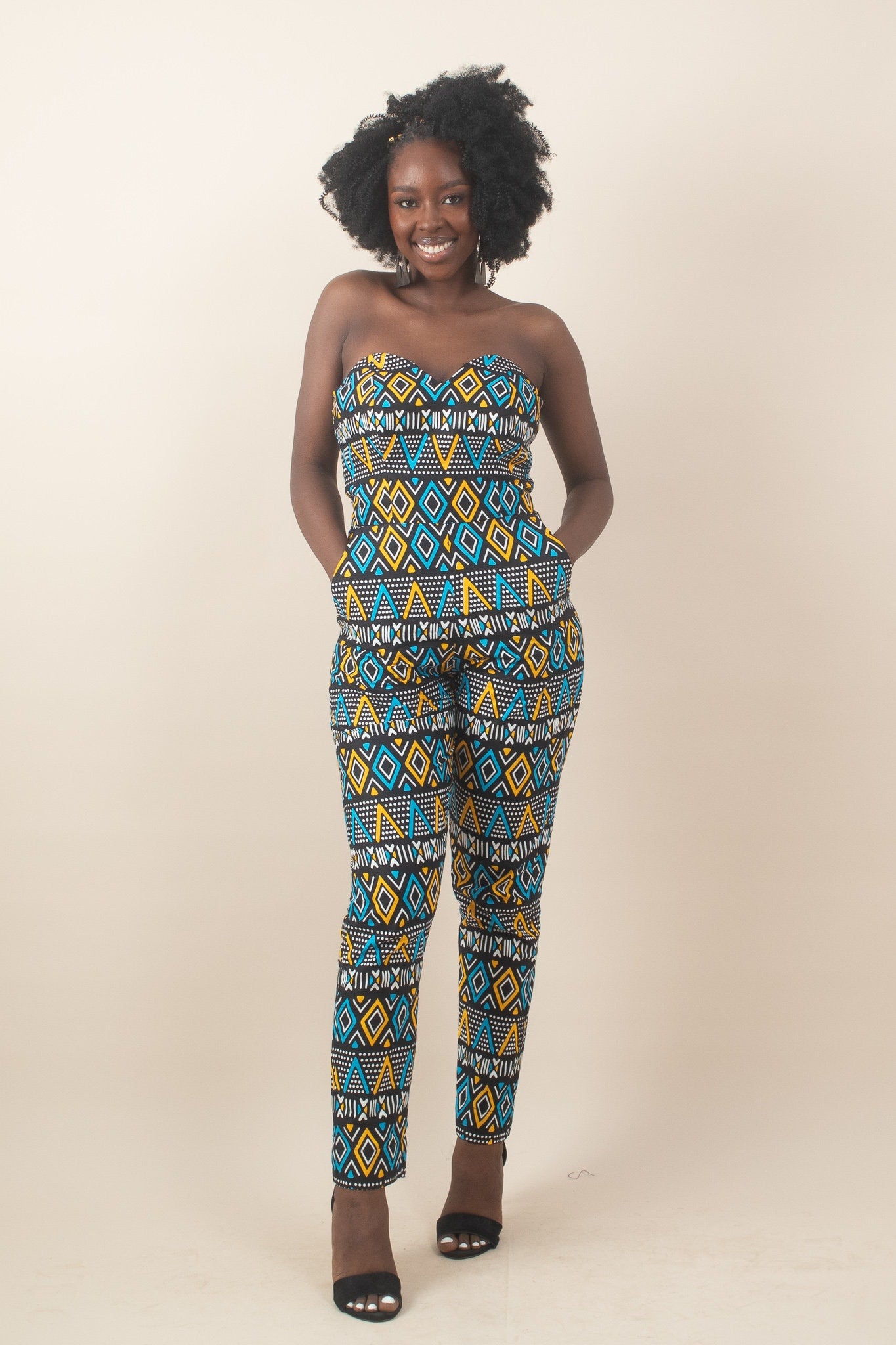 NABIL Ankara Jumpsuit — women's African print clothing by Naborhi