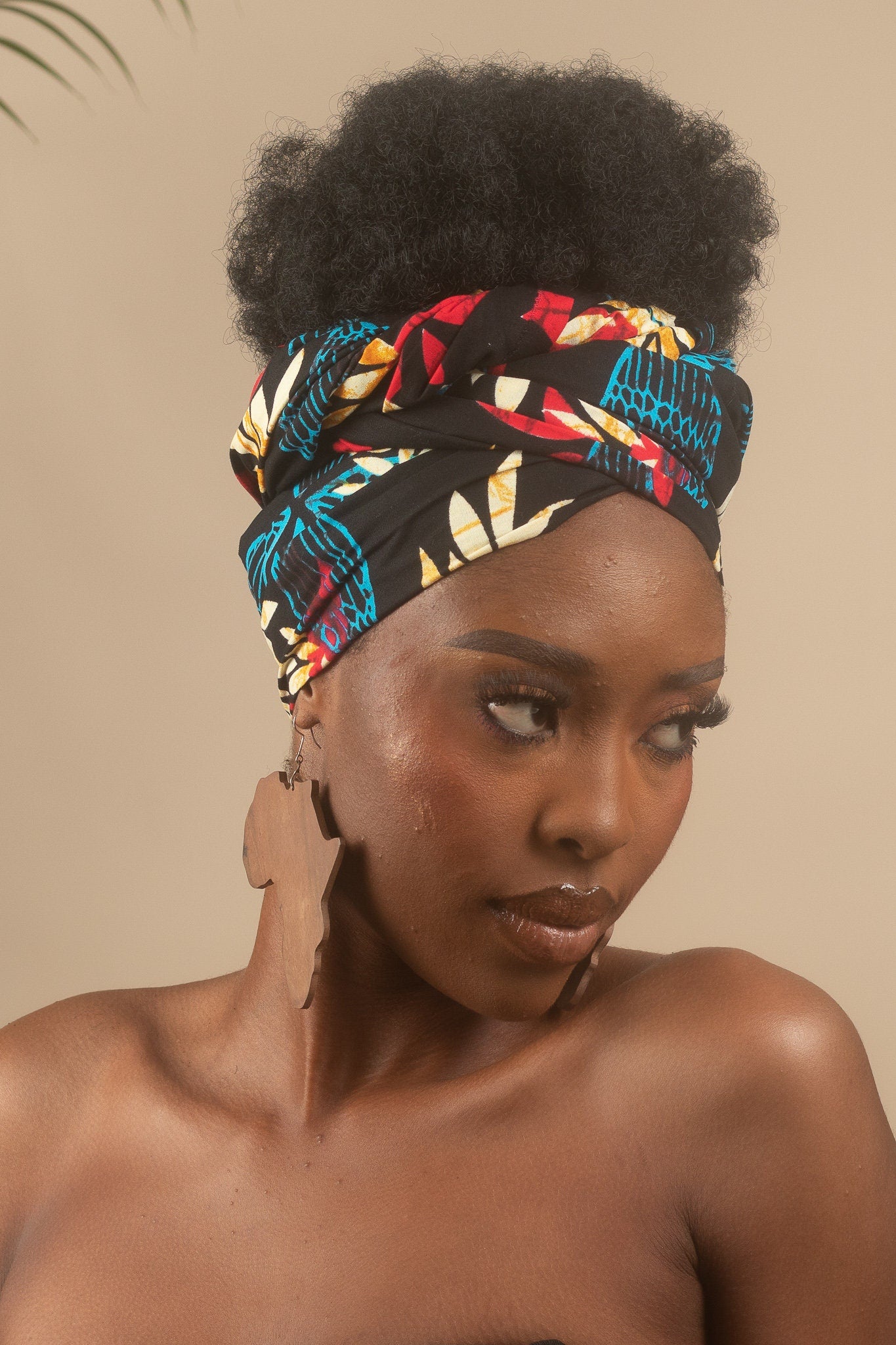 ESOSA Ankara Head Wrap detail — handcrafted in Nigeria by Naborhi