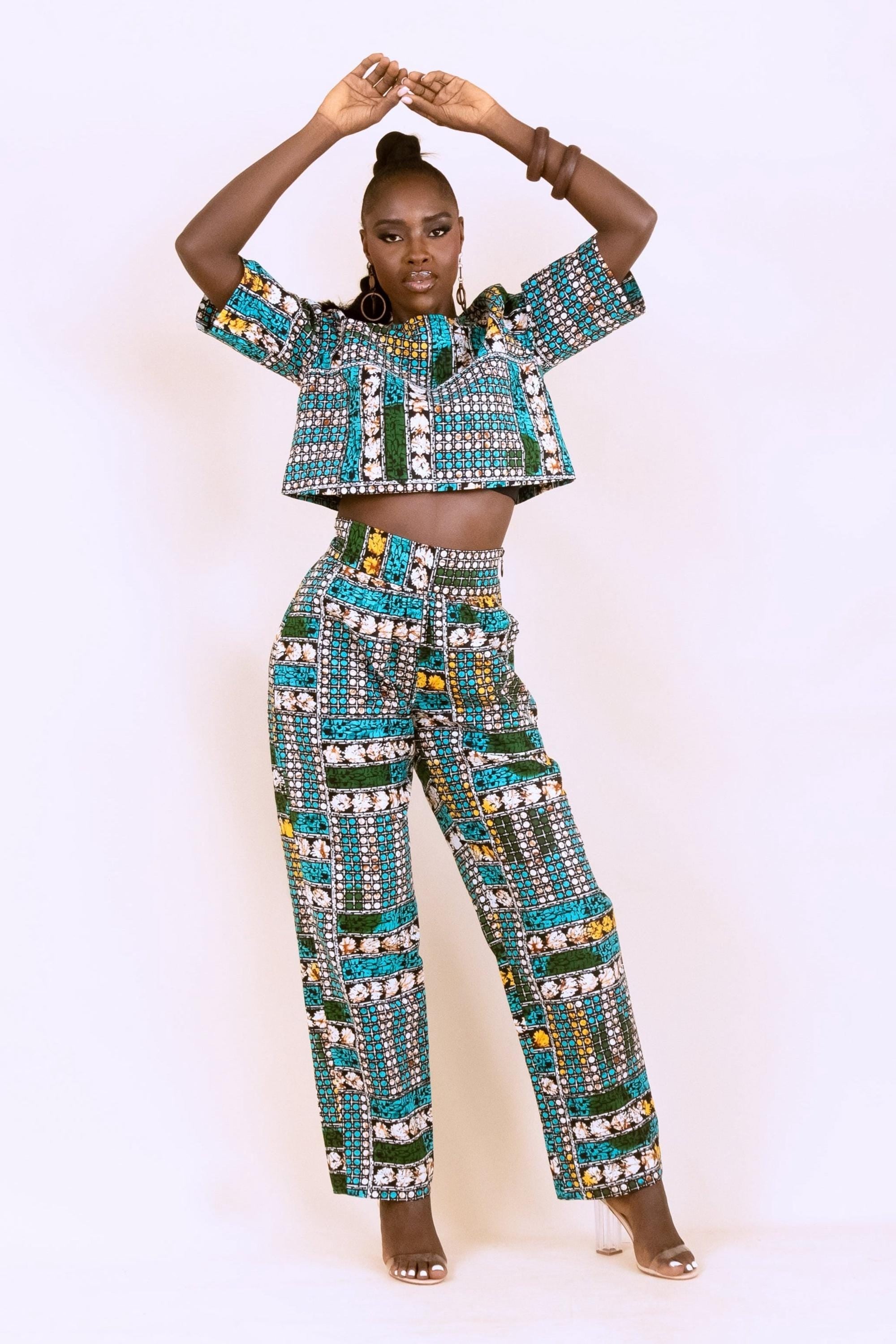 MAKEDA Ankara Slim Fit Trousers — Naborhi African print collection
