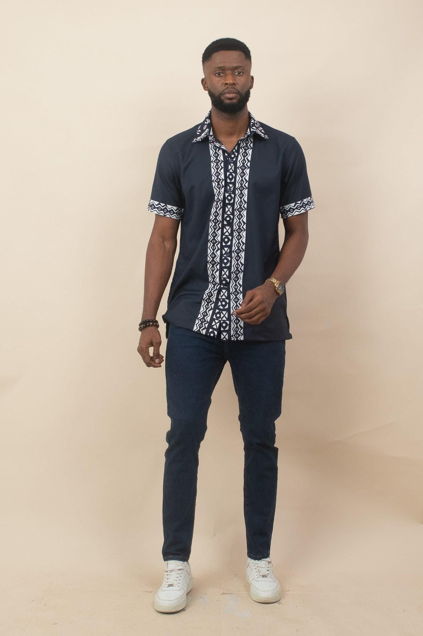 TIMIERE Ankara Shirt — African print shirt by Naborhi