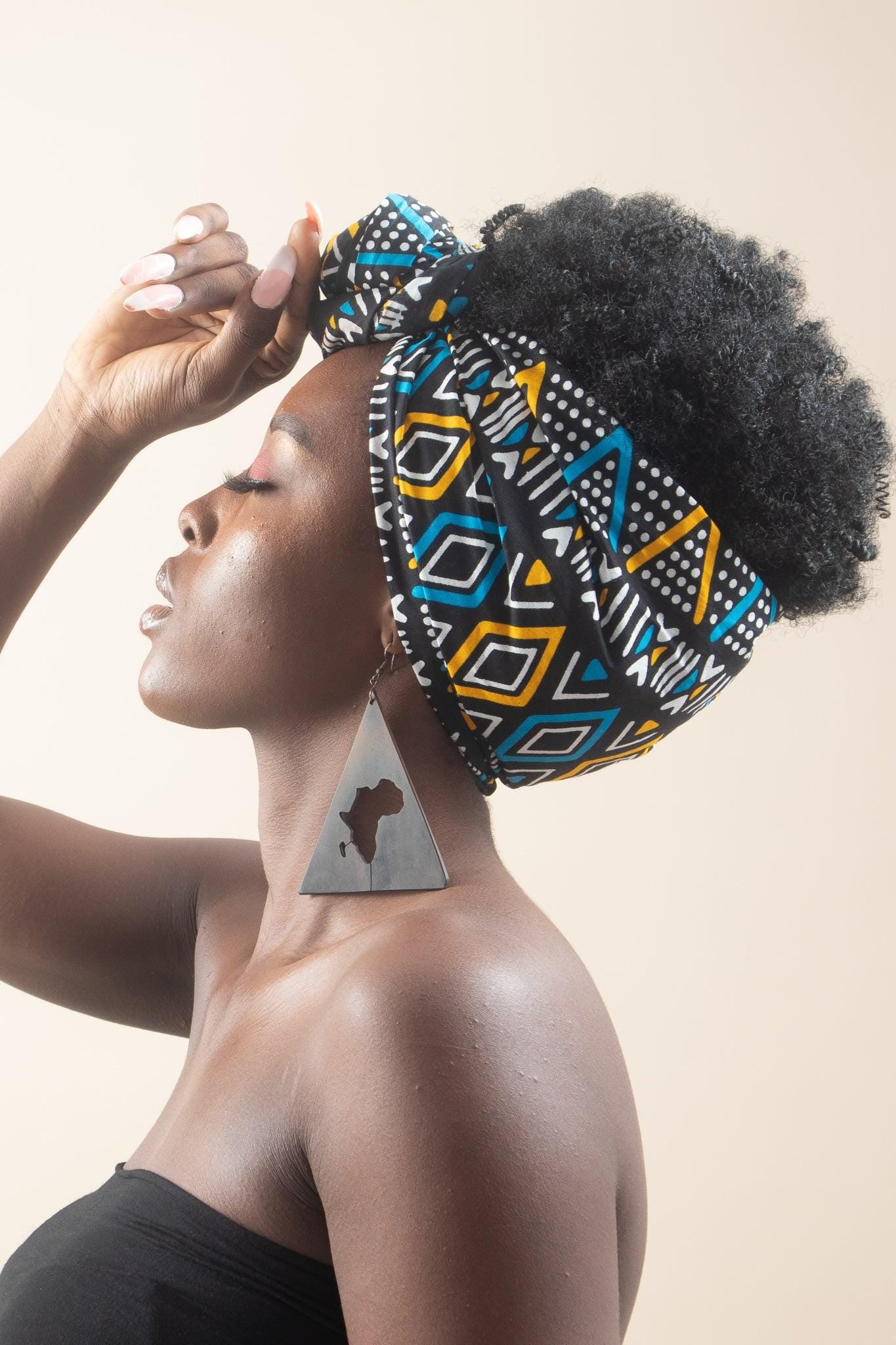 UFOMA Ankara Head Wrap — African print head wrap by Naborhi