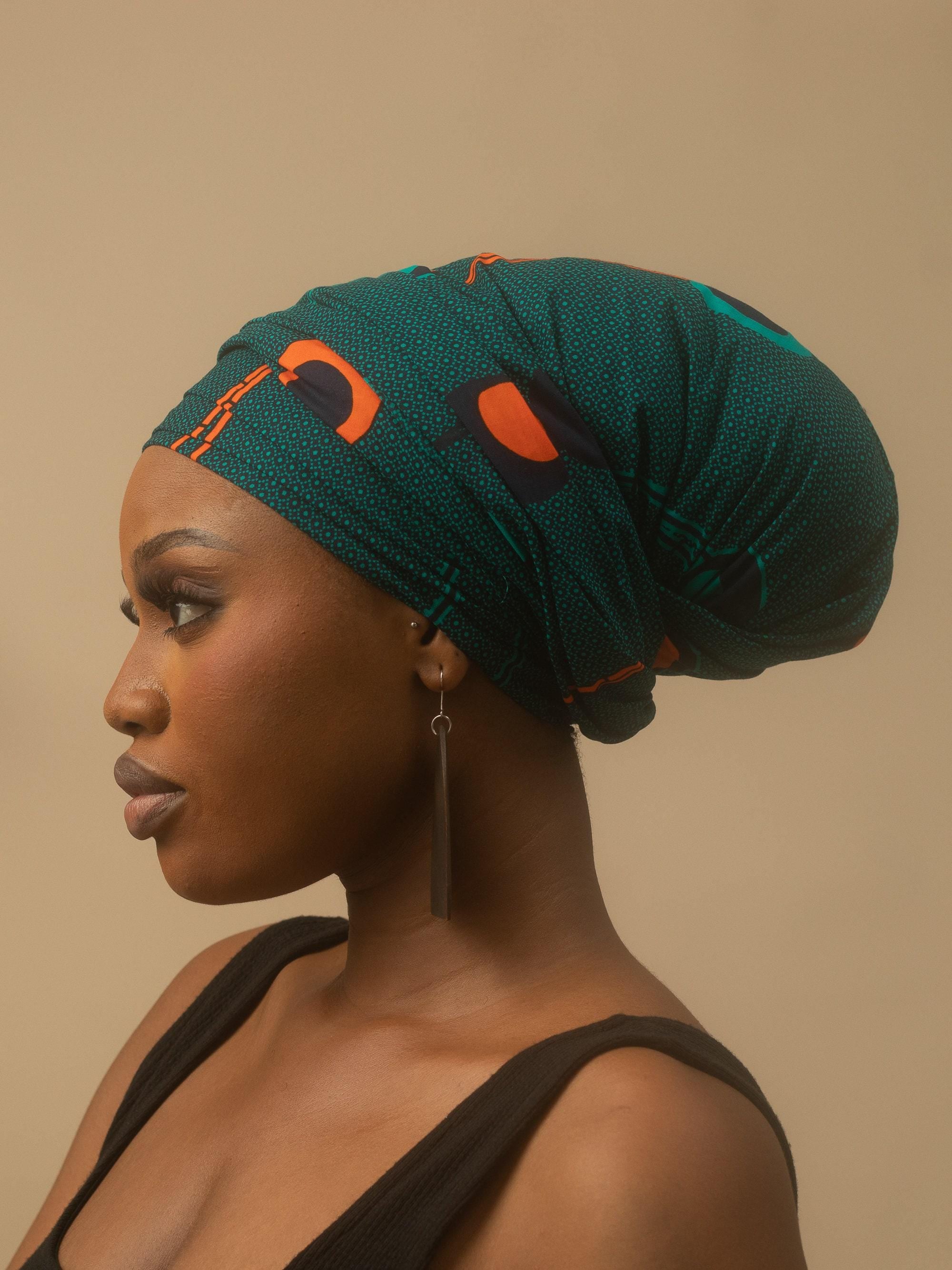 LANA Ankara Head Wrap detail — handcrafted in Nigeria by Naborhi