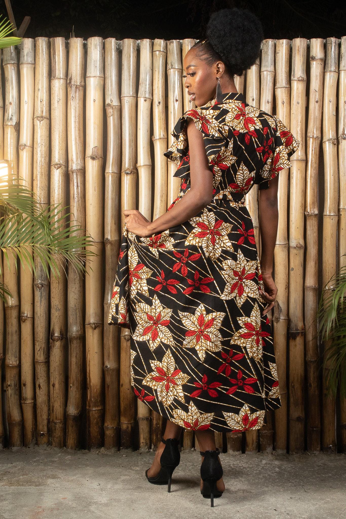 Sample: ZENE Ankara Maxi Dress - Women (Size UK 10) — Naborhi African print collection
