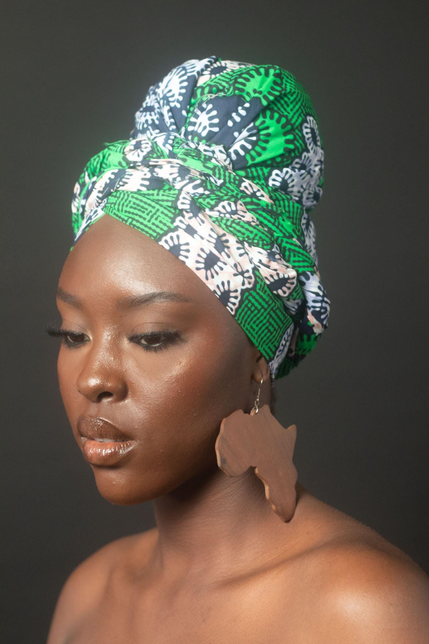 ADEAH Ankara Head Wrap detail — handcrafted in Nigeria by Naborhi
