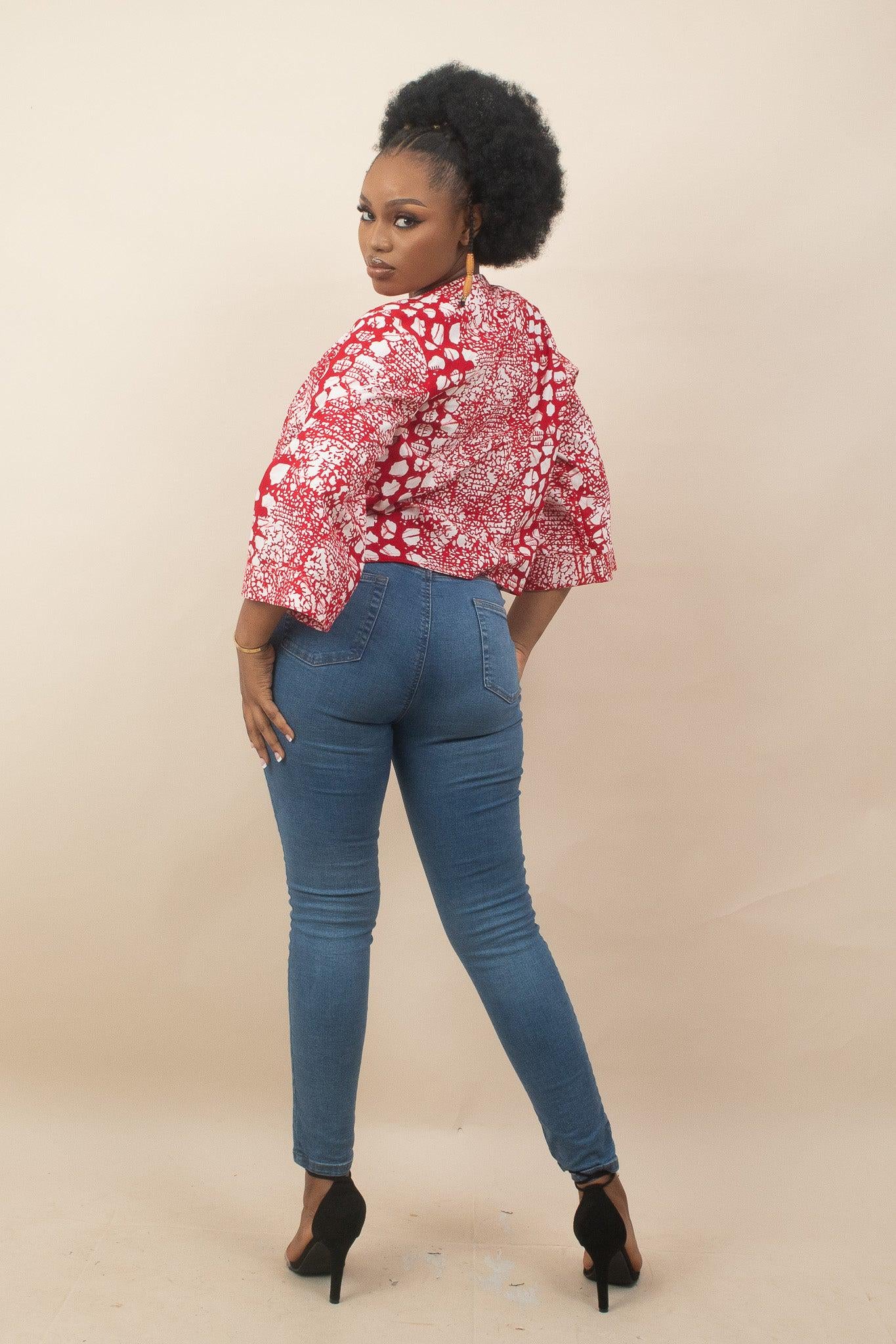 KYAWO Ankara Cropped Kimono — women's African print clothing by Naborhi