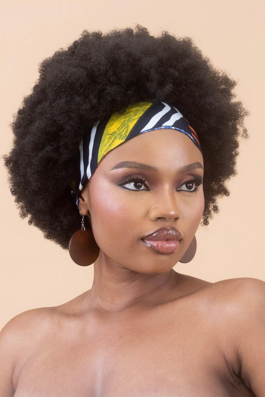 AKINA Ankara Classic Headband detail — handcrafted in Nigeria by Naborhi