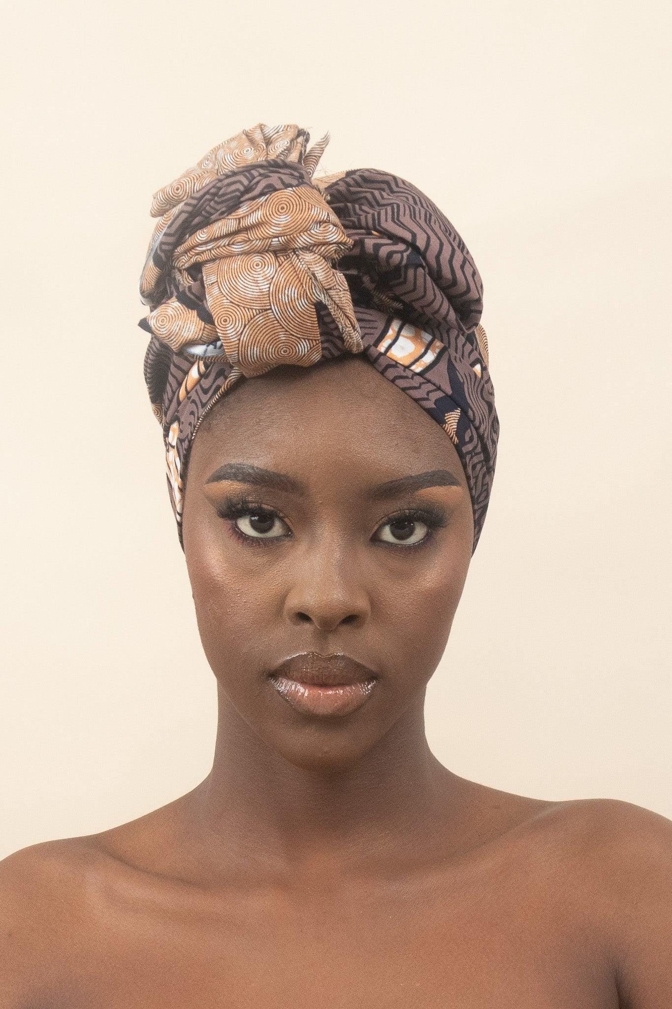 OMOLADE Ankara Head Wrap detail — handcrafted in Nigeria by Naborhi