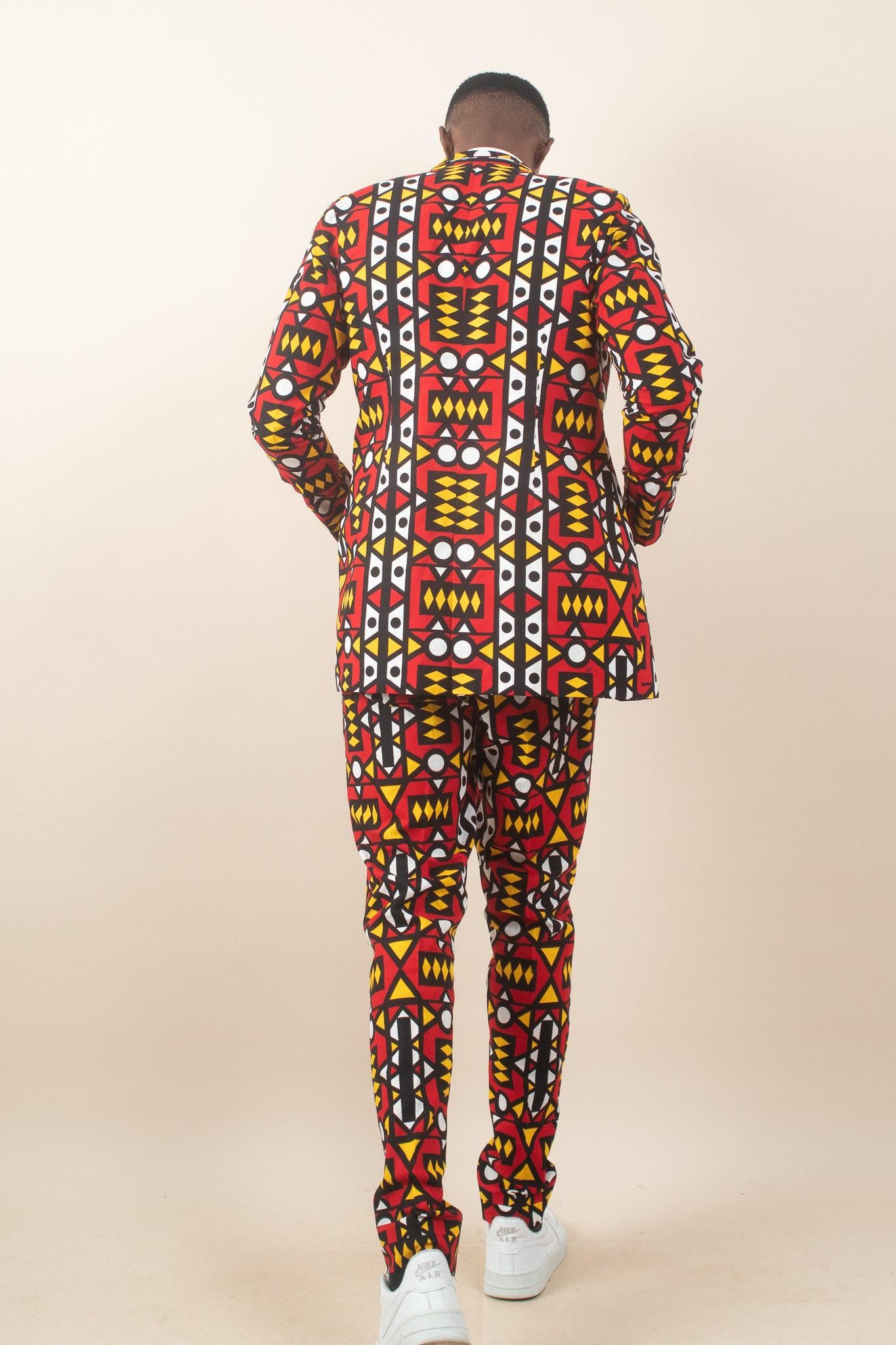Sample: KAMARI Ankara Blazer - Men (Size 44) — men's African print clothing by Naborhi