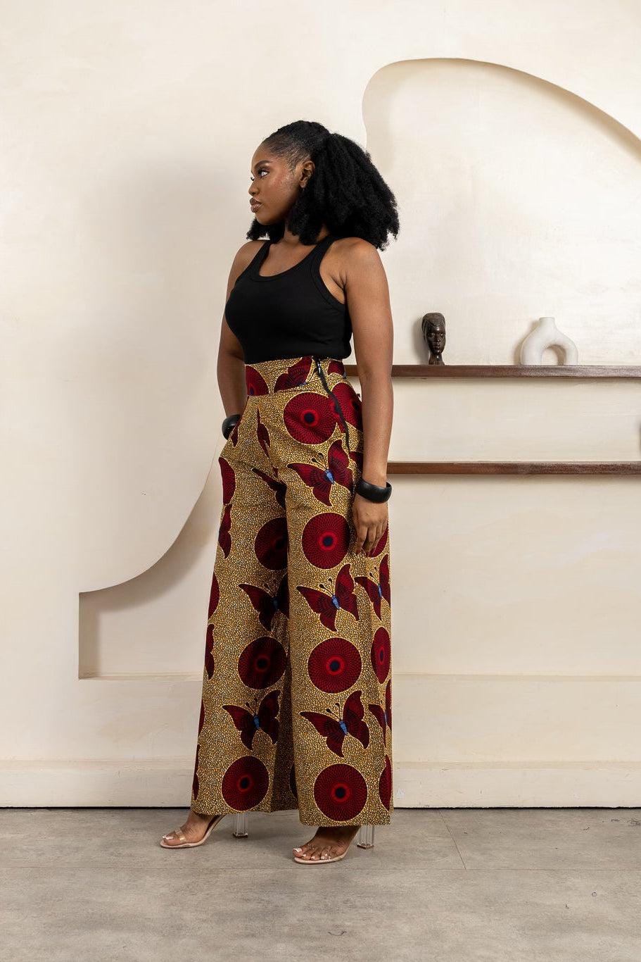DEINA Ankara Palazzo Trousers — women's African print clothing by Naborhi