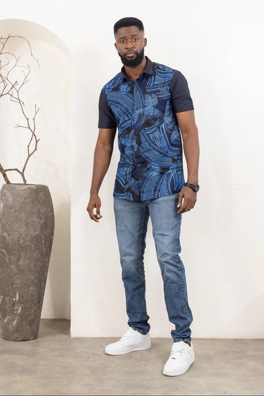 ALOHAN Ankara Shirt — men's African print clothing by Naborhi