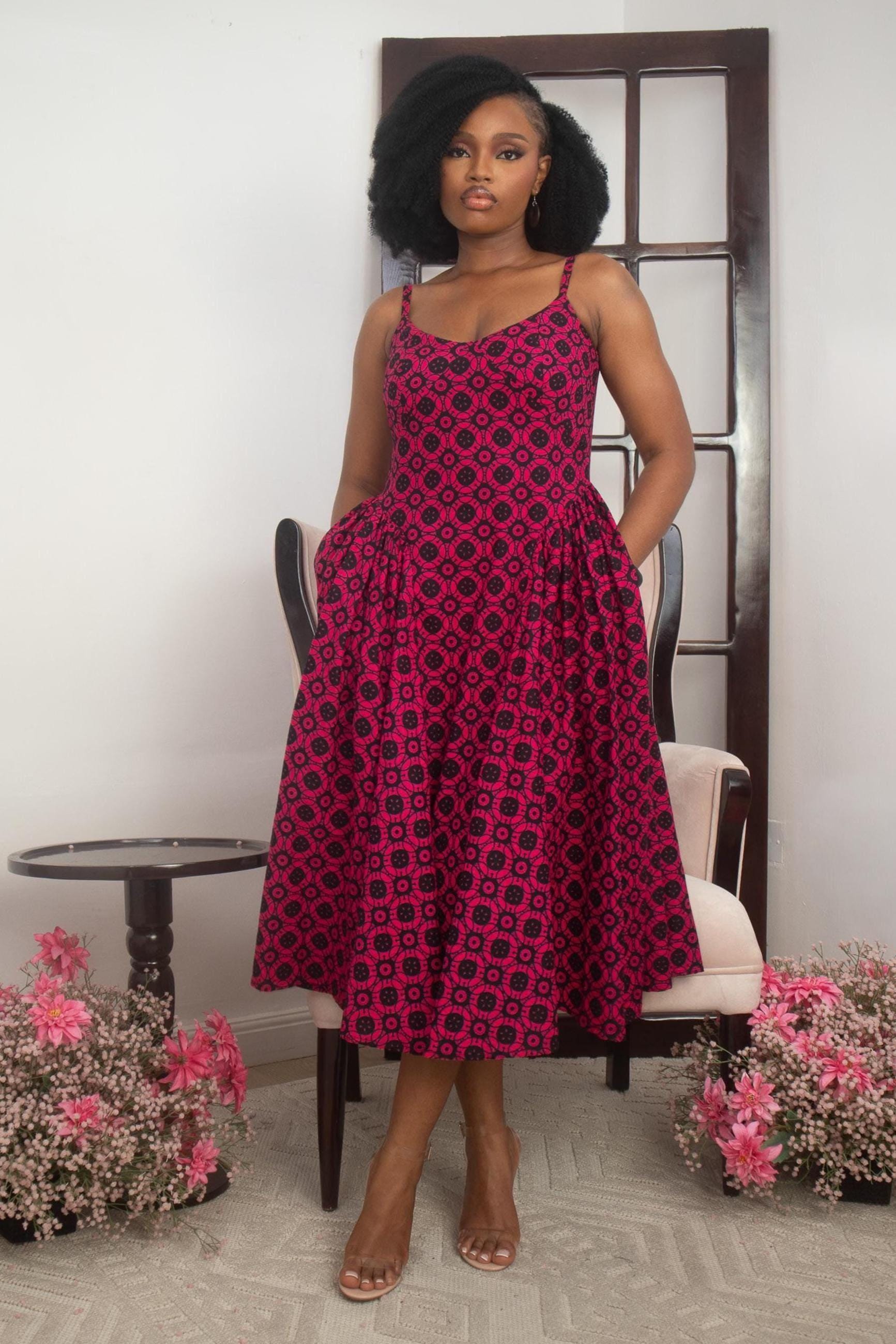 KEYAH Ankara Midi Dress — women's African print clothing by Naborhi