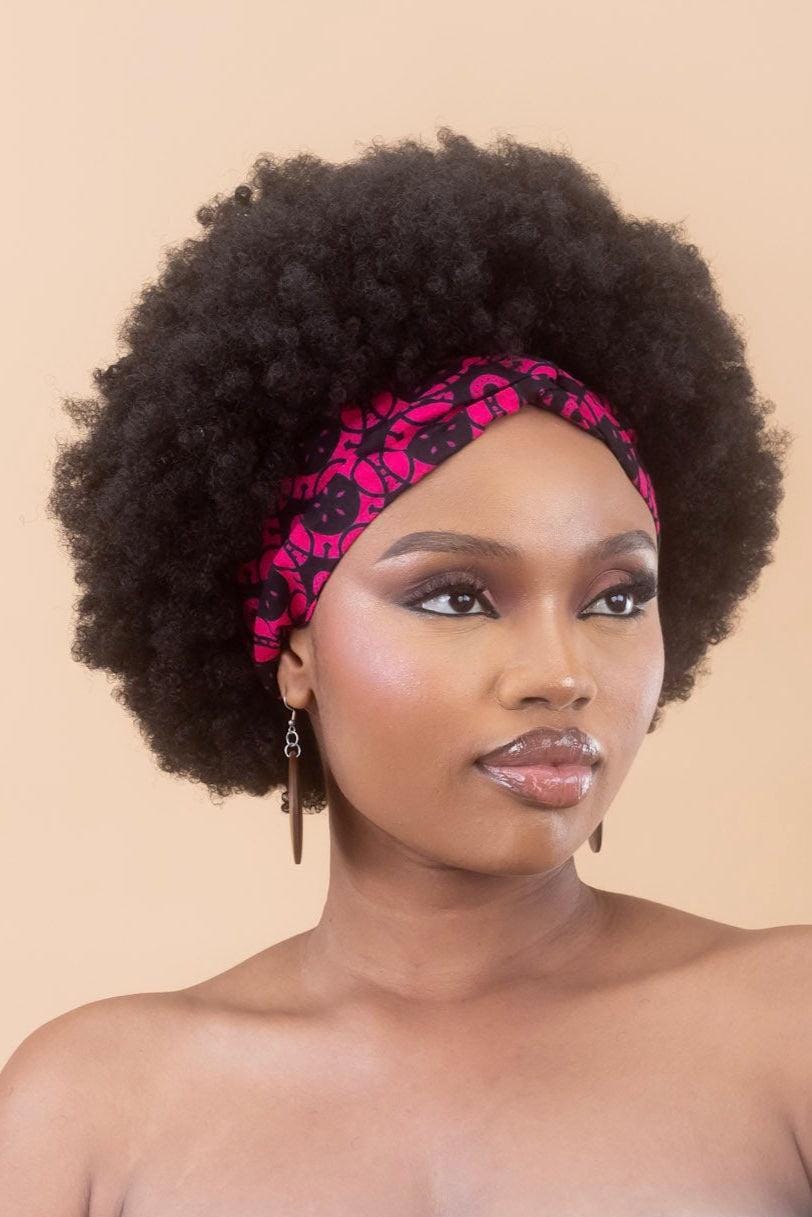 KEYAH Ankara Twist Headband detail — handcrafted in Nigeria by Naborhi