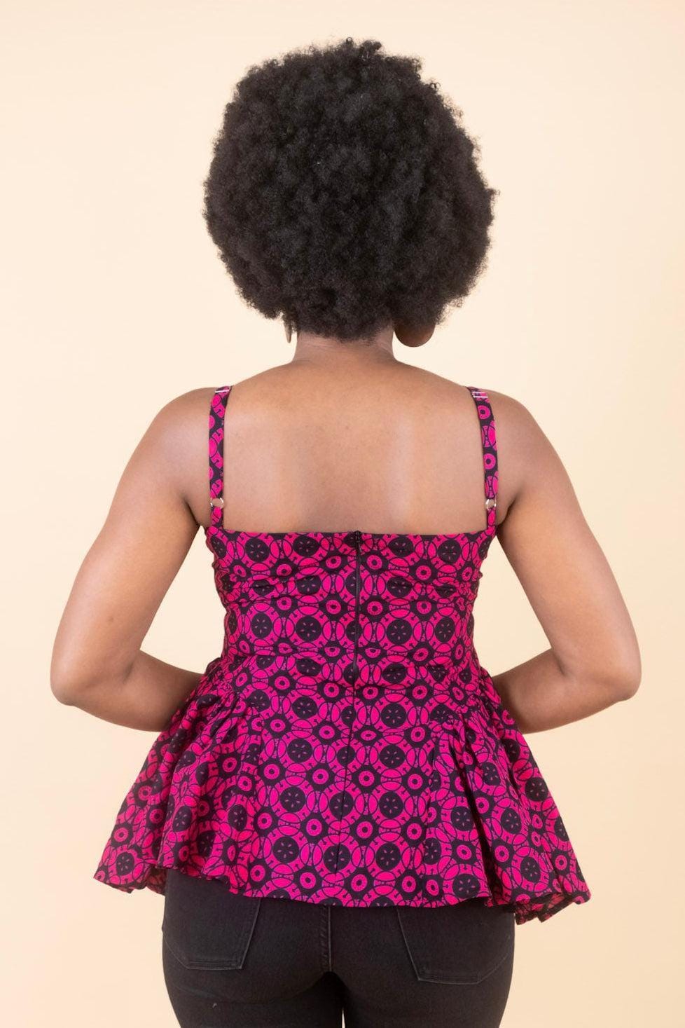 KEYAH Ankara Peplum Top — made to order African print top | Naborhi