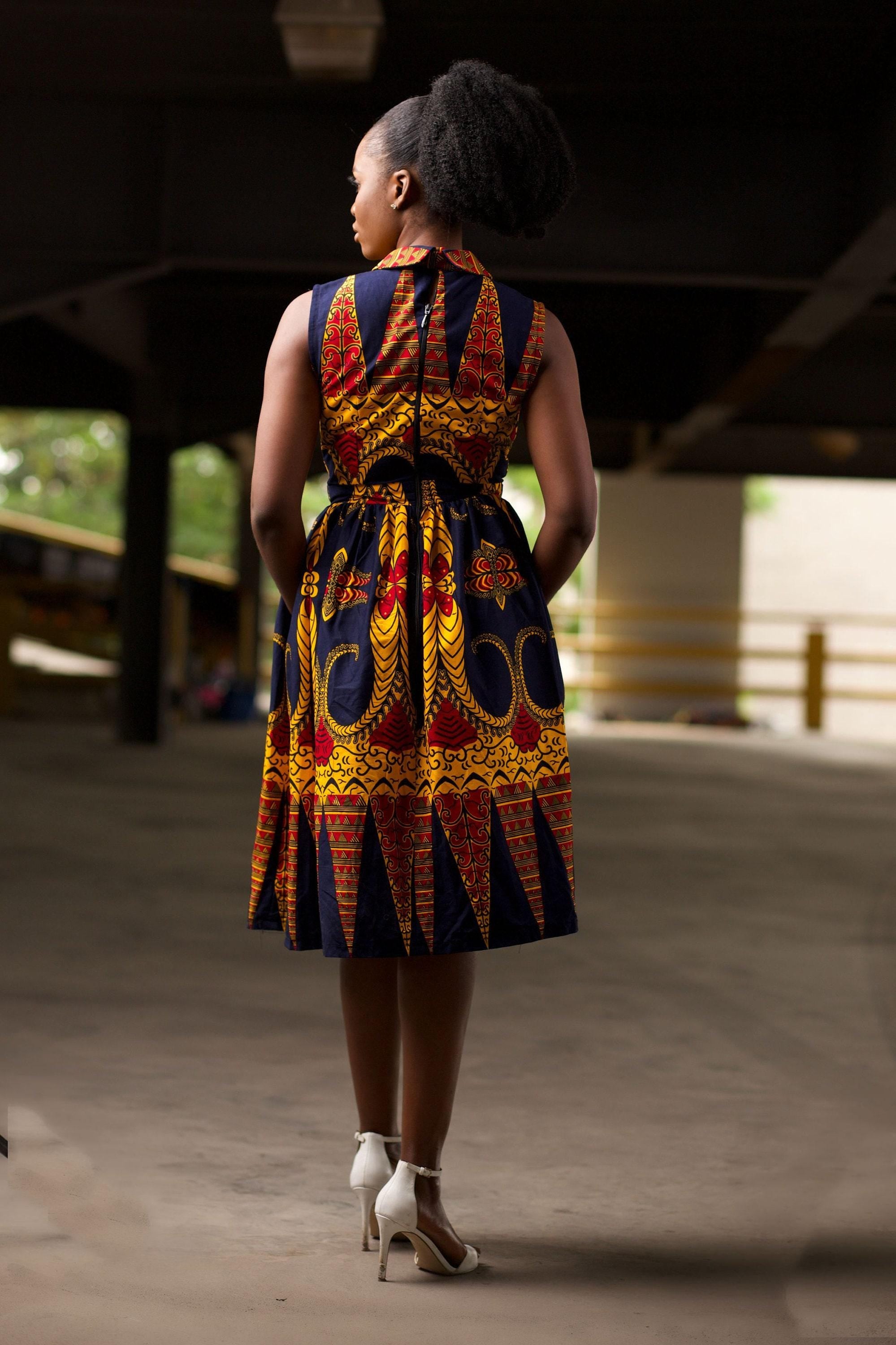 KENNA Ankara Shirt Dress — women's African print clothing by Naborhi