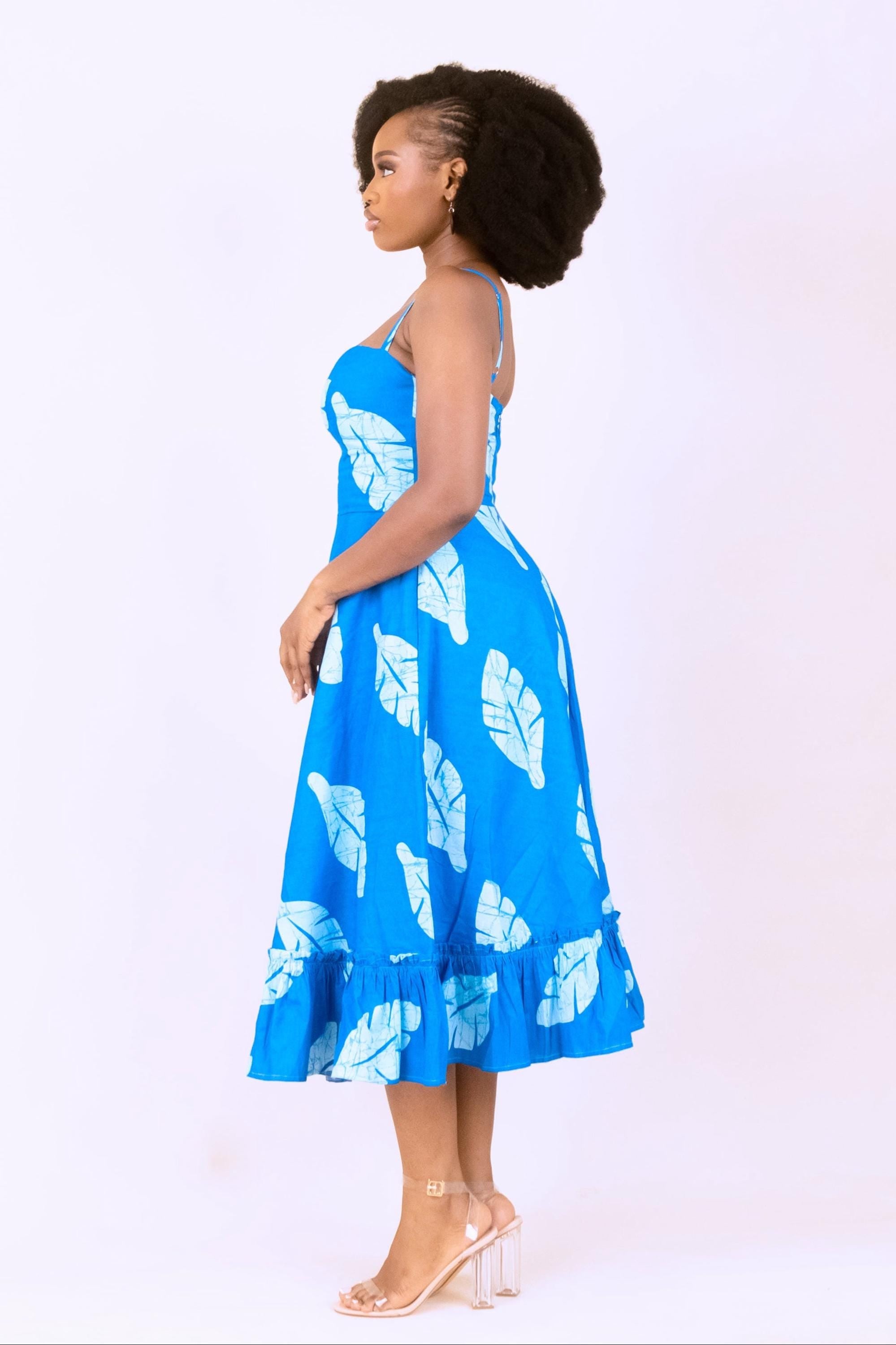 RUWA Ankara Midi Dress — Naborhi African print collection