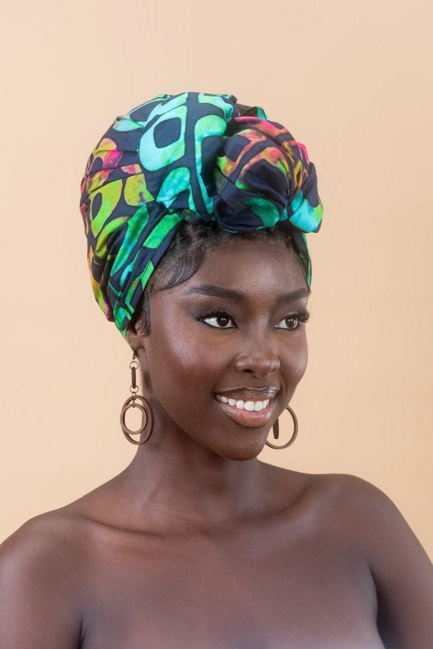 KESANDU Ankara Head Wrap detail — handcrafted in Nigeria by Naborhi