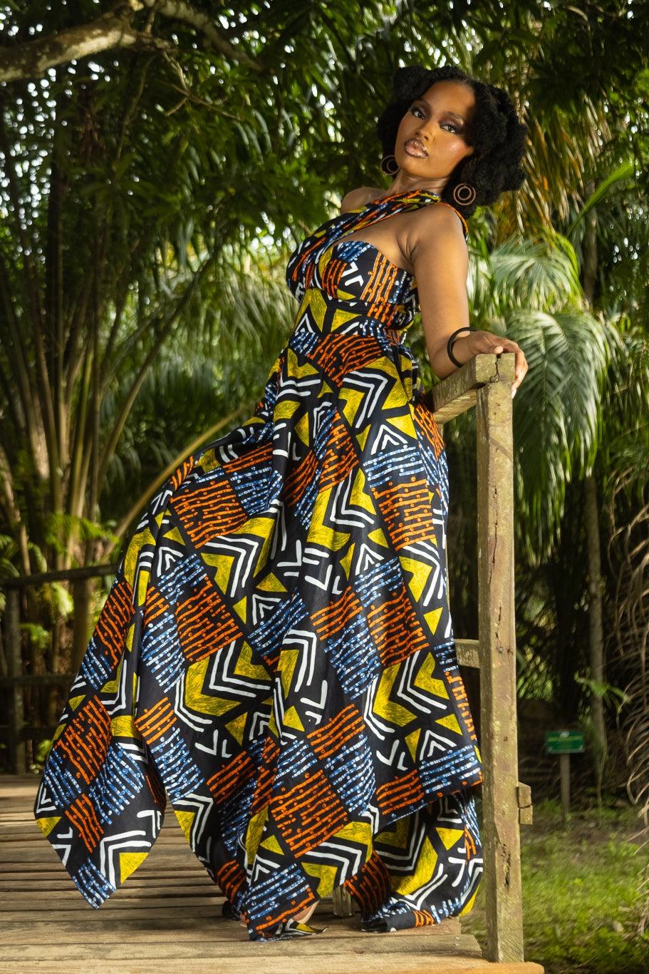 Ankara AKINA Handkerchief Maxi Dress Ankara AKINA Handkerchief Maxi Dress