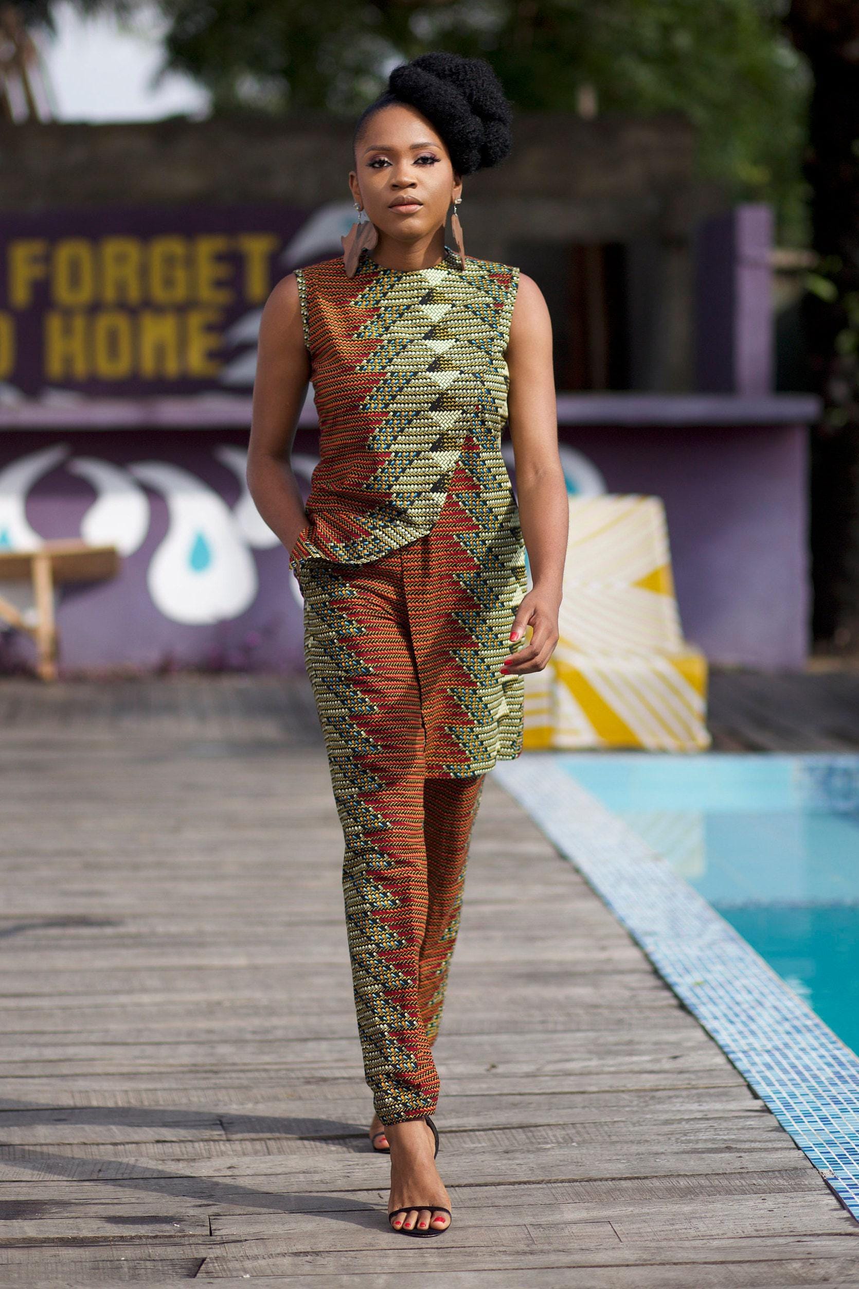 DELE Ankara Slim Fit Trousers — Naborhi African print collection