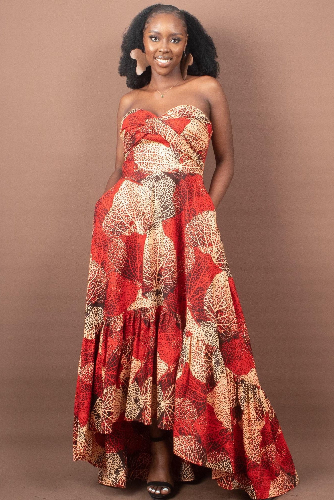 Sample: KABILI Ankara Hi-Low Maxi Dress - Women (Size UK 10) — African print dress by Naborhi