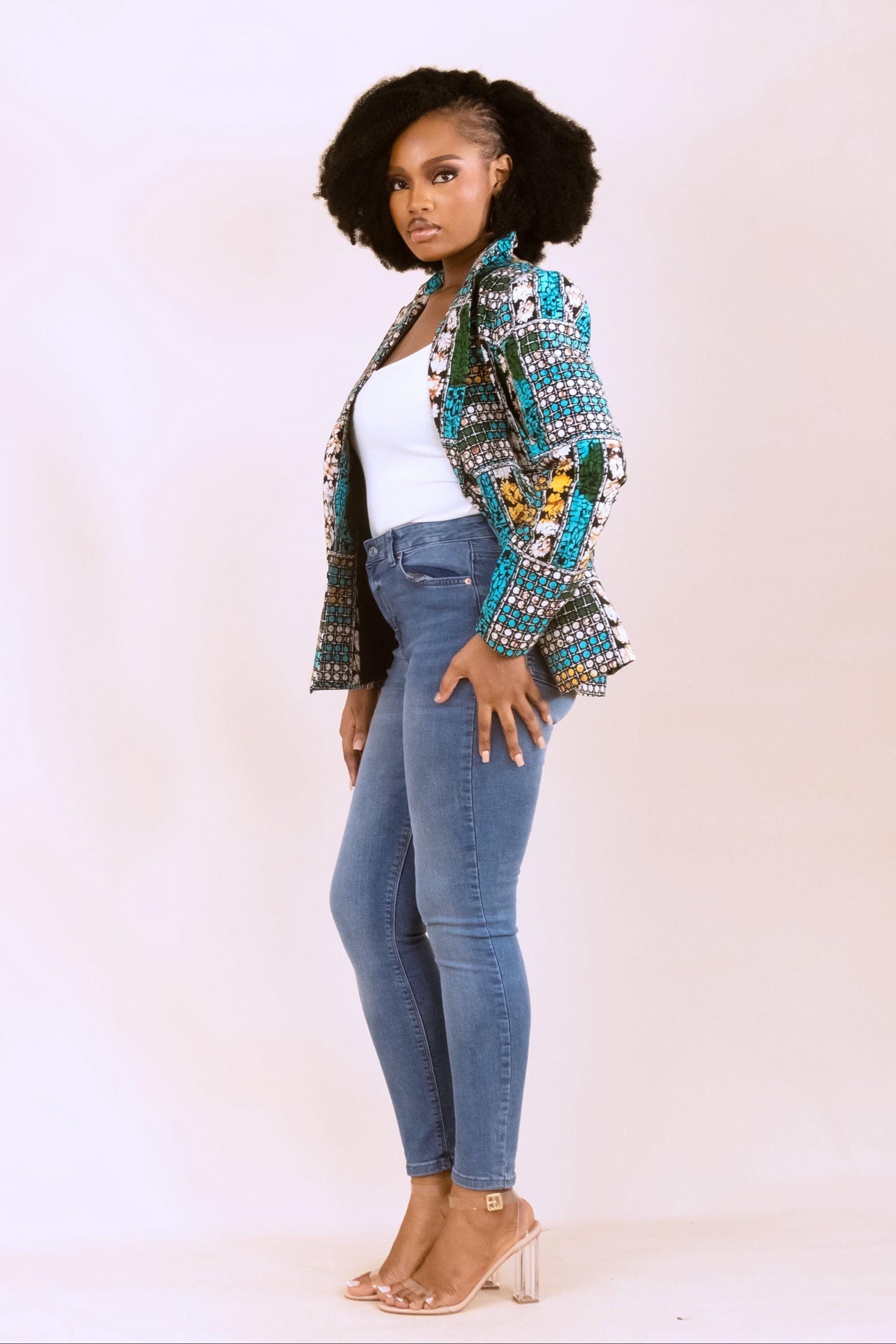 MAKEDA Ankara Blazer — made to order African print jacket | Naborhi