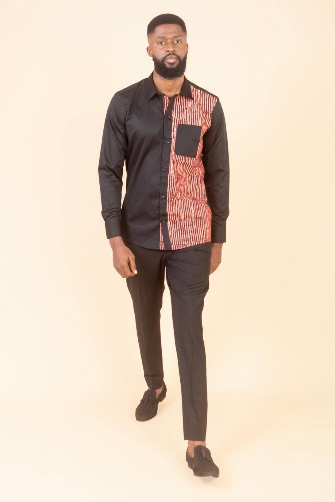AMANI Ankara Long Sleeve Shirt — African print shirt by Naborhi