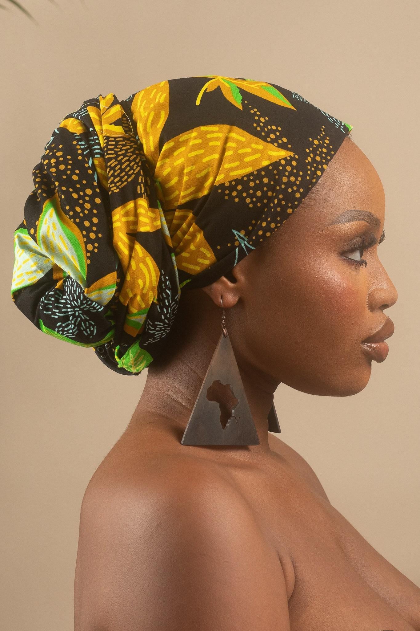 NALAH Ankara Head Wrap detail — handcrafted in Nigeria by Naborhi